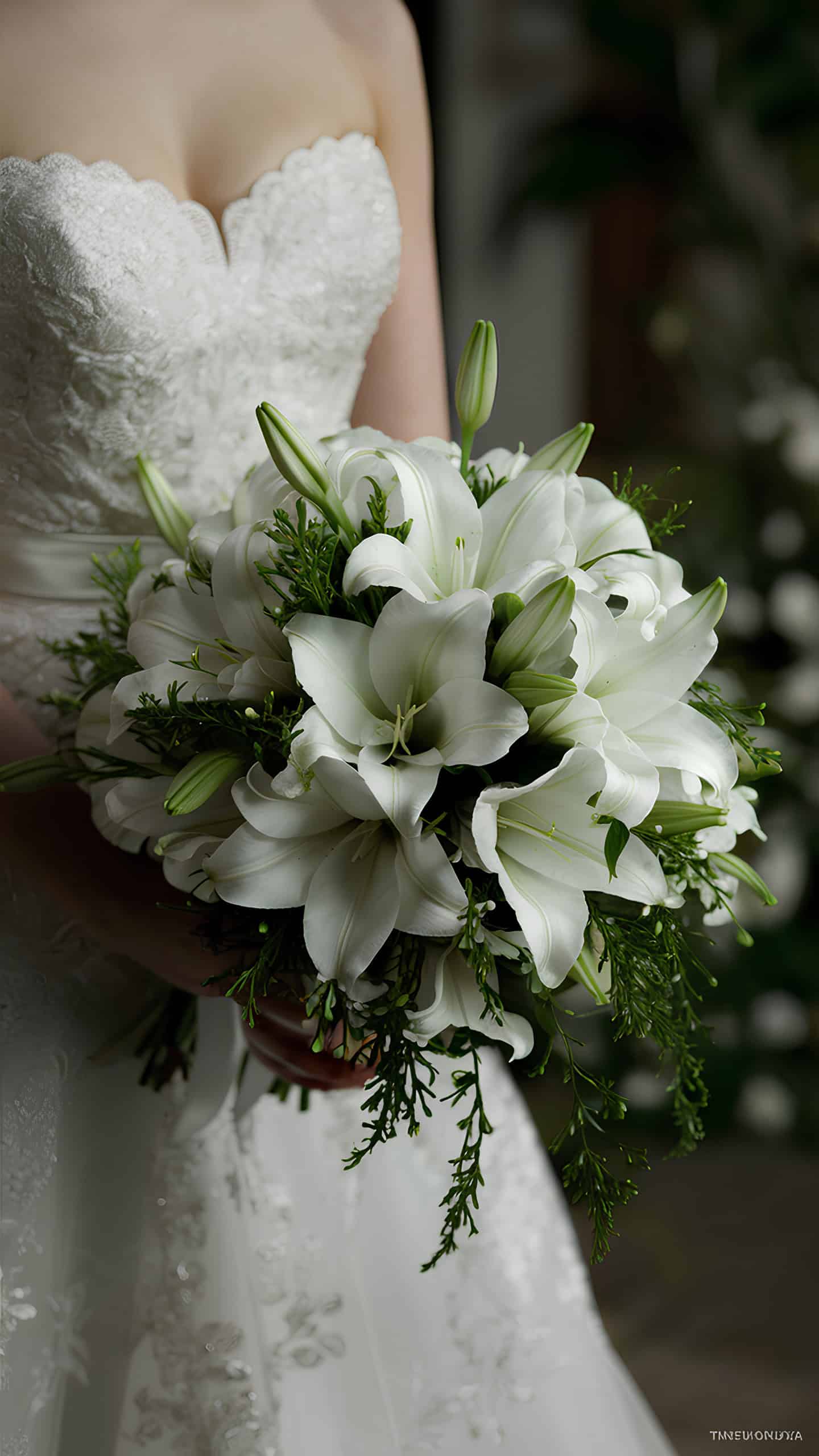 Classic White Lily Bouquet