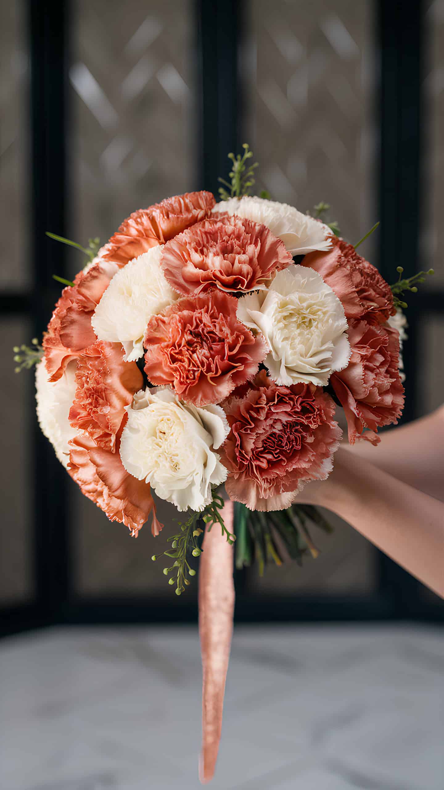 Copper and Ivory Carnations