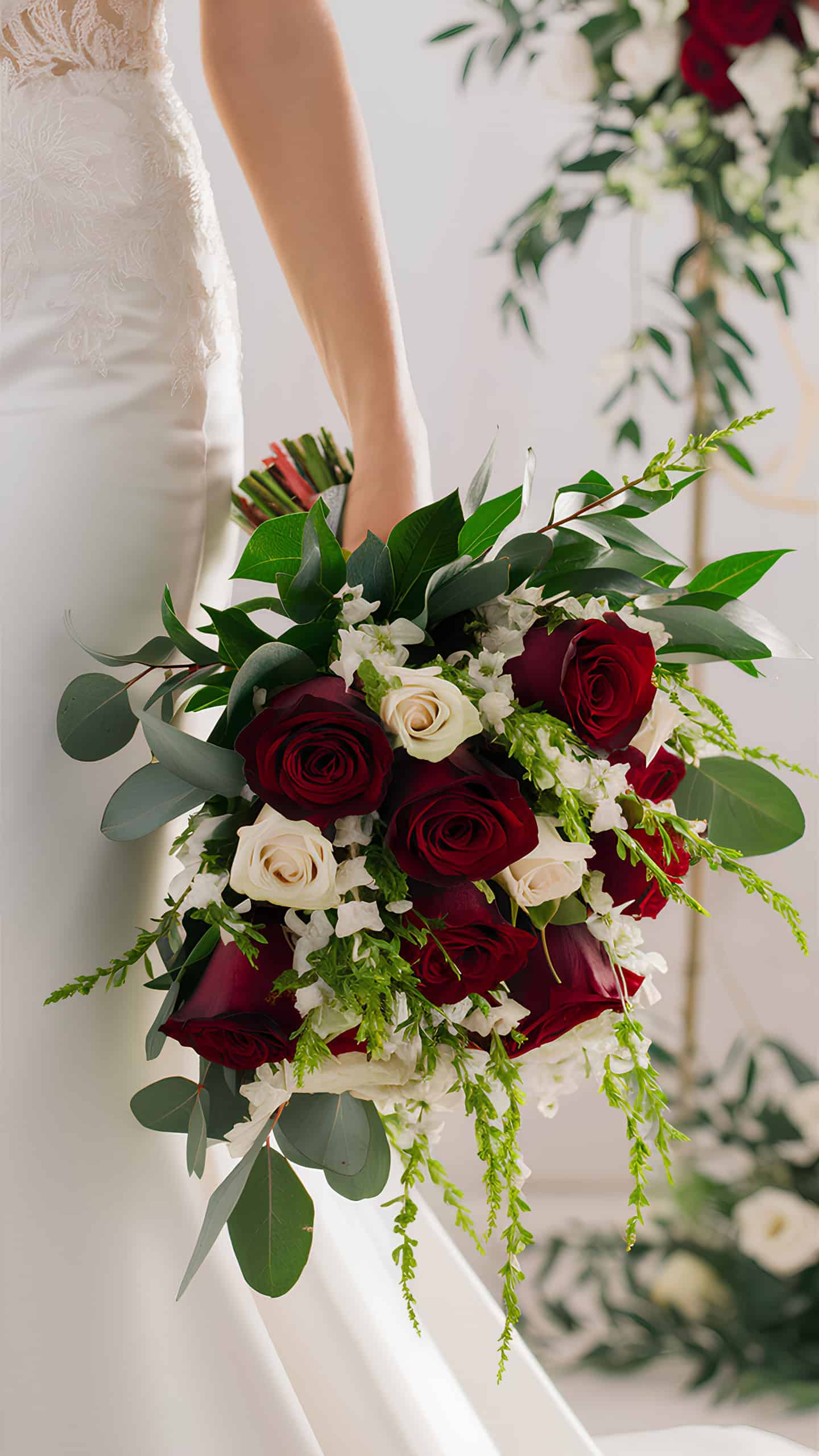 Crimson and White Jasmine Layered