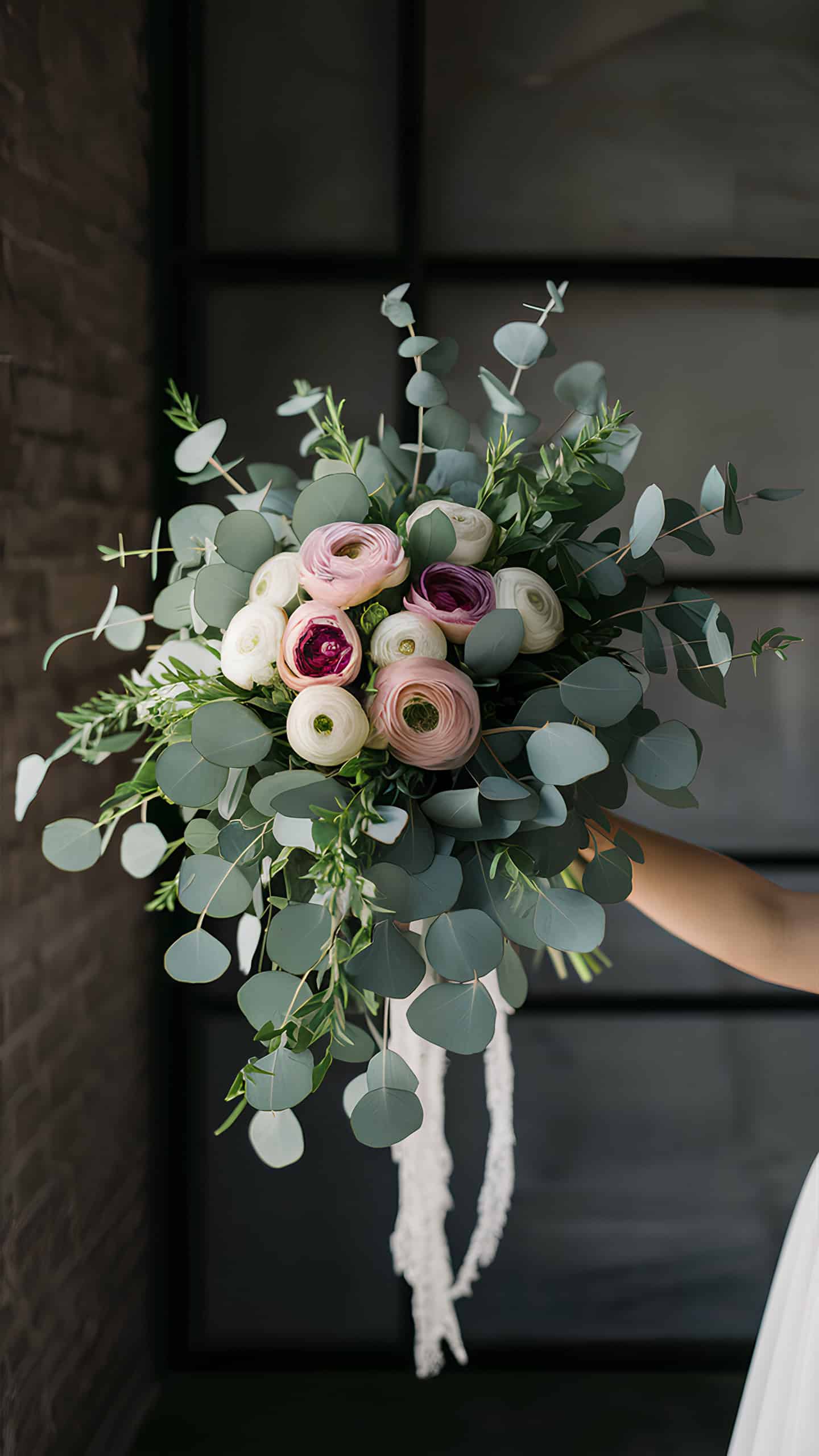 Delicate Eucalyptus and Ranunculus