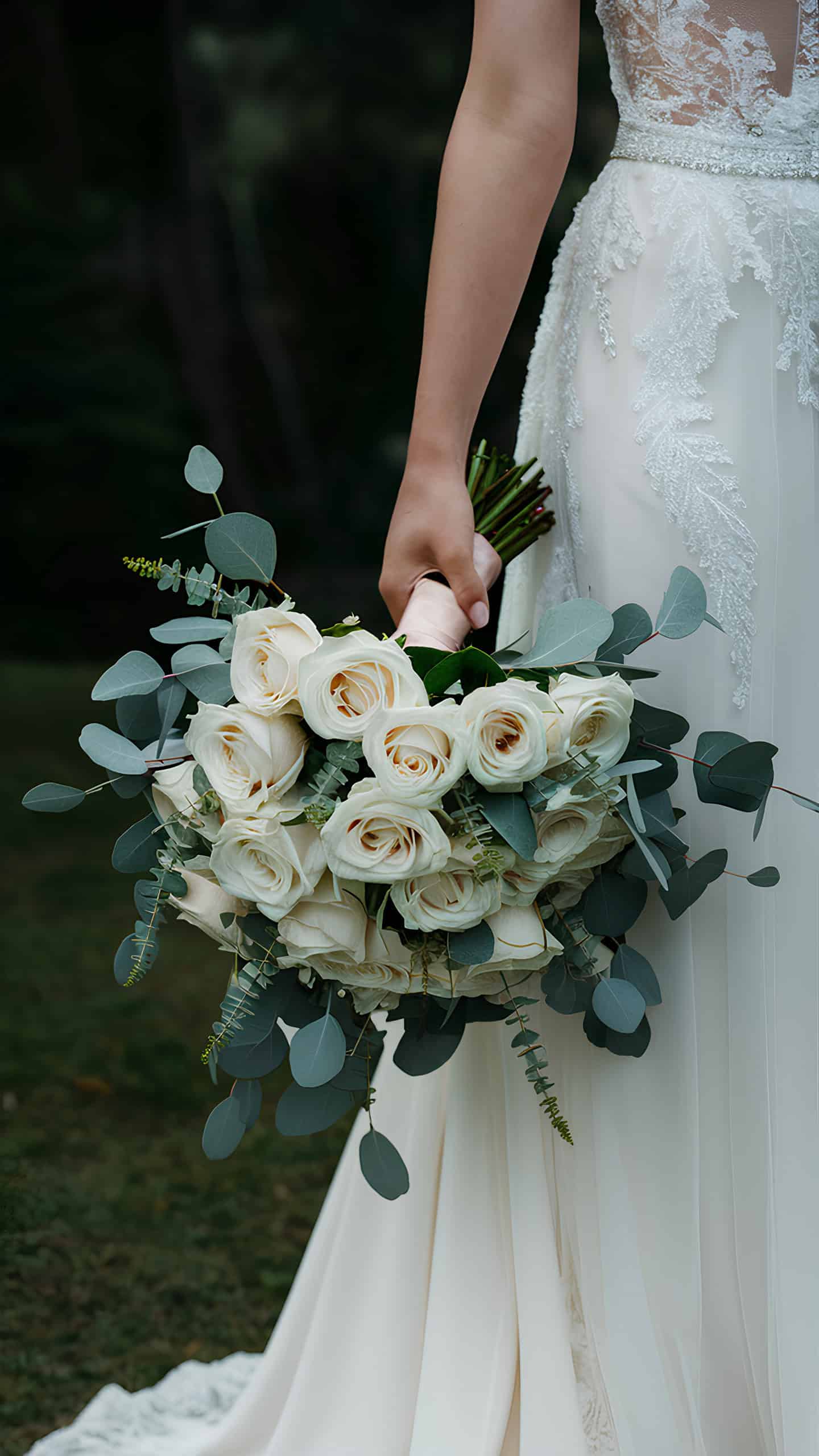 Elegant White Roses