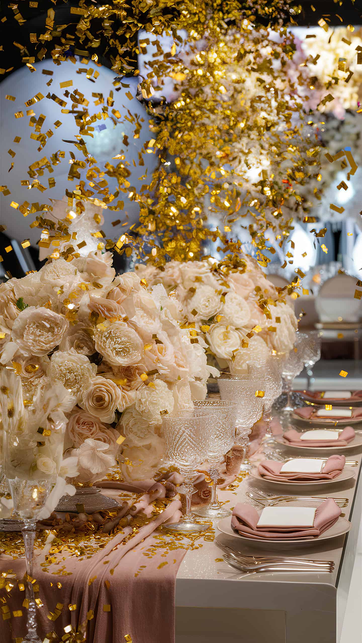 Gold Confetti for Table Scattering