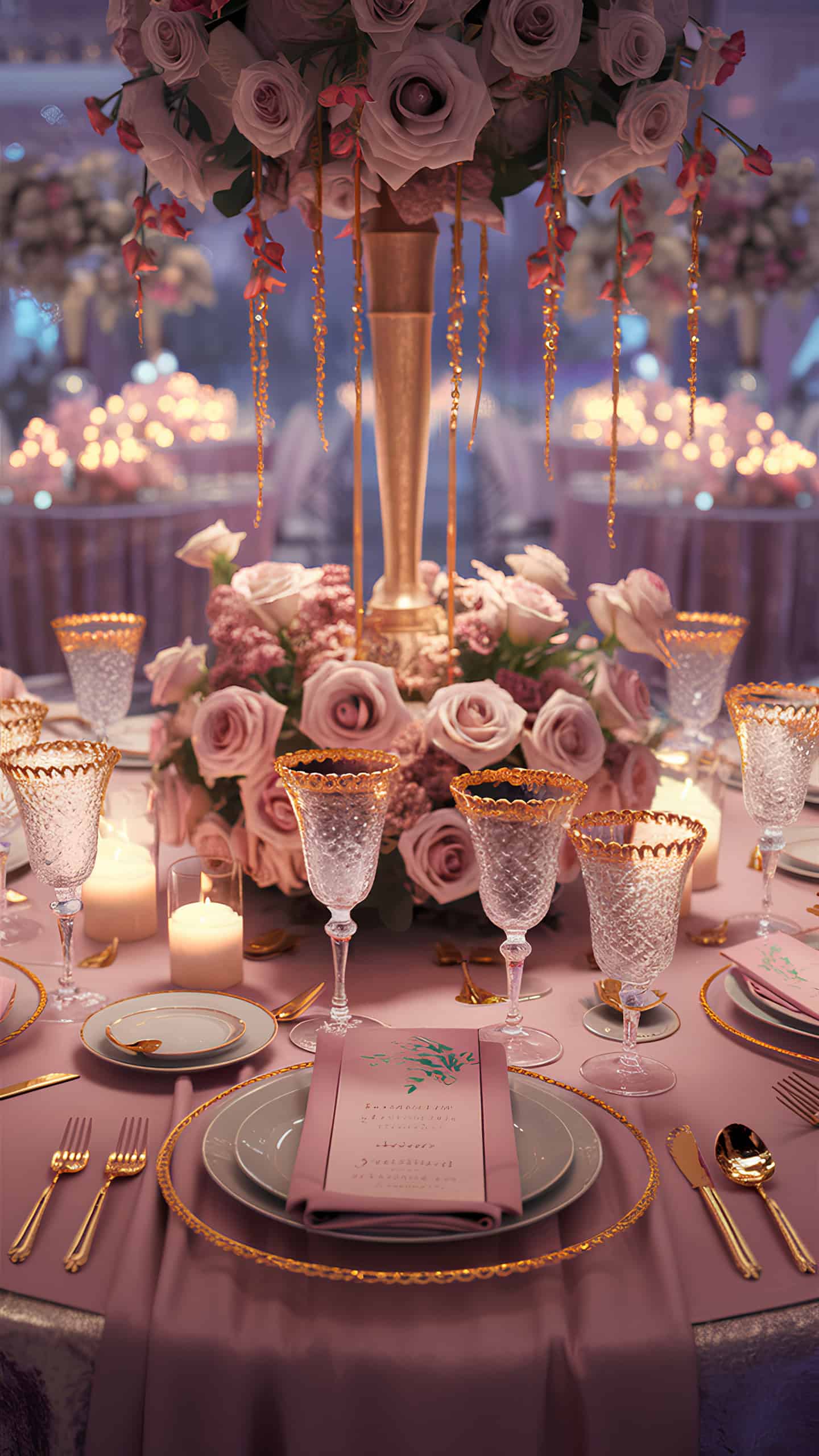 Gold-rimmed Glassware
