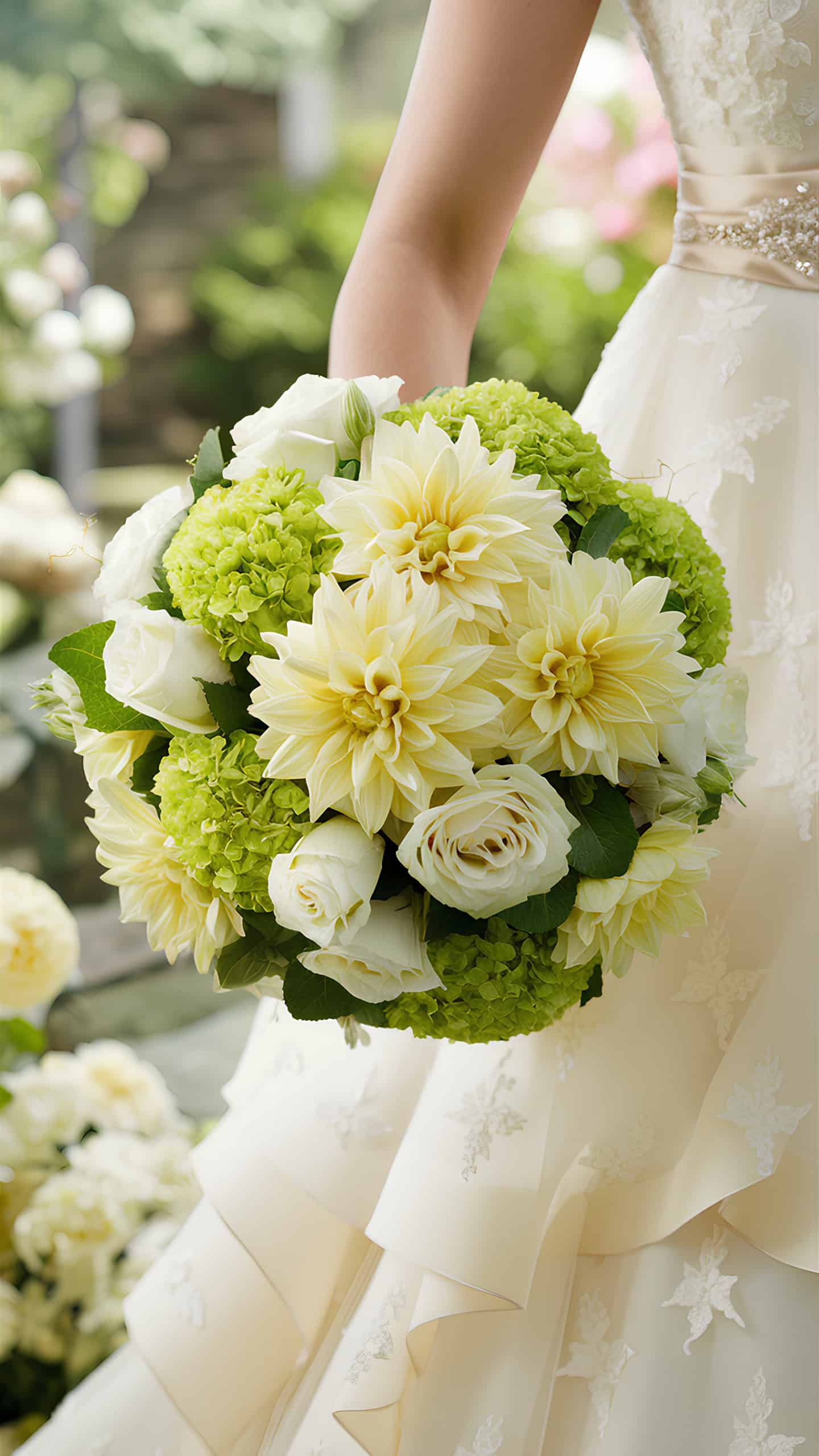 Lemon Sorbet Dahlias