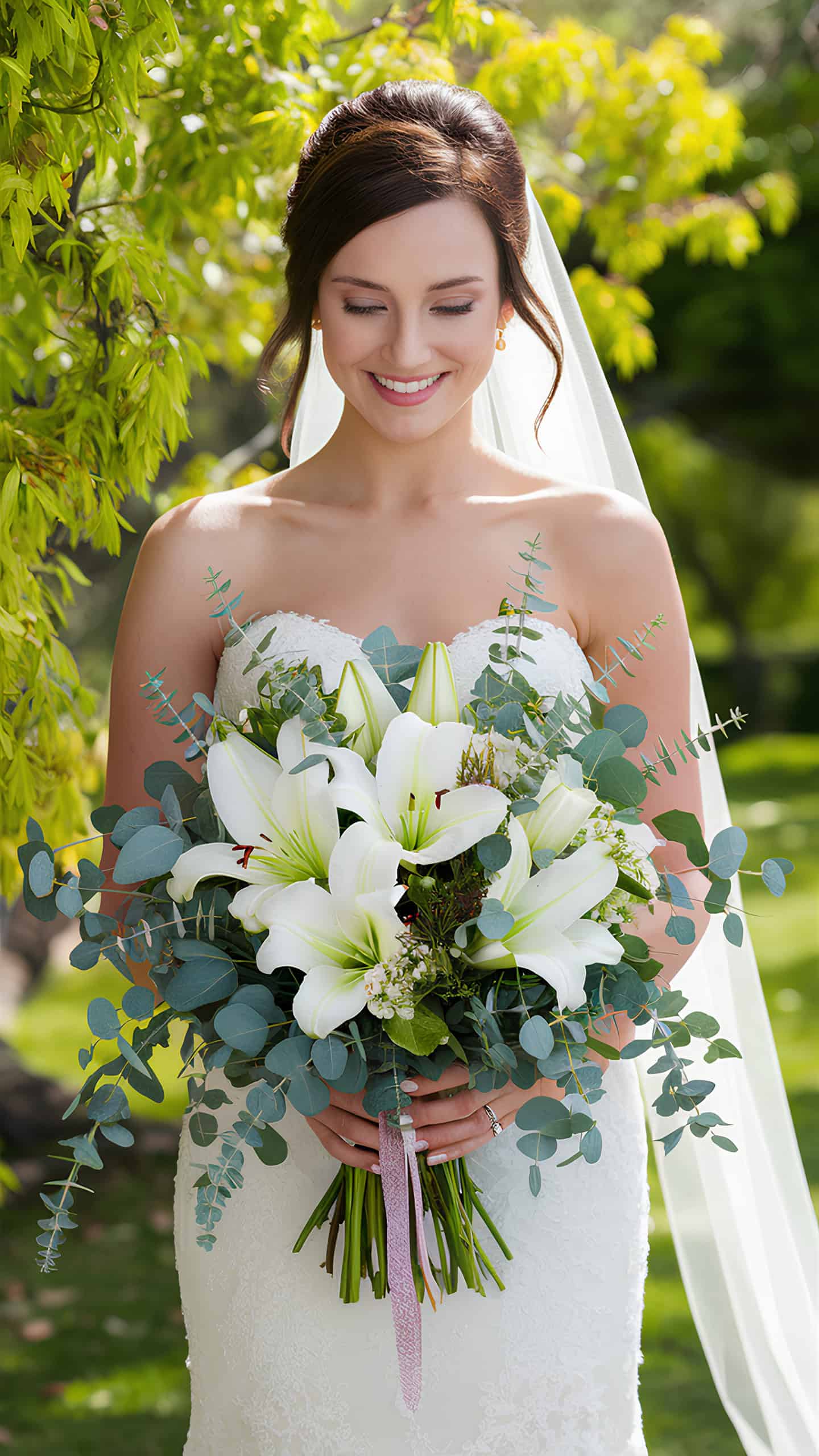 Lilies with Eucalyptus Twist