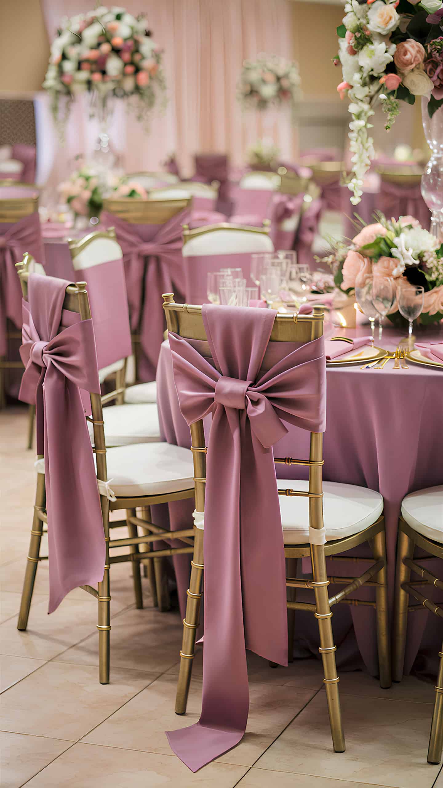 Mauve Chair Sashes