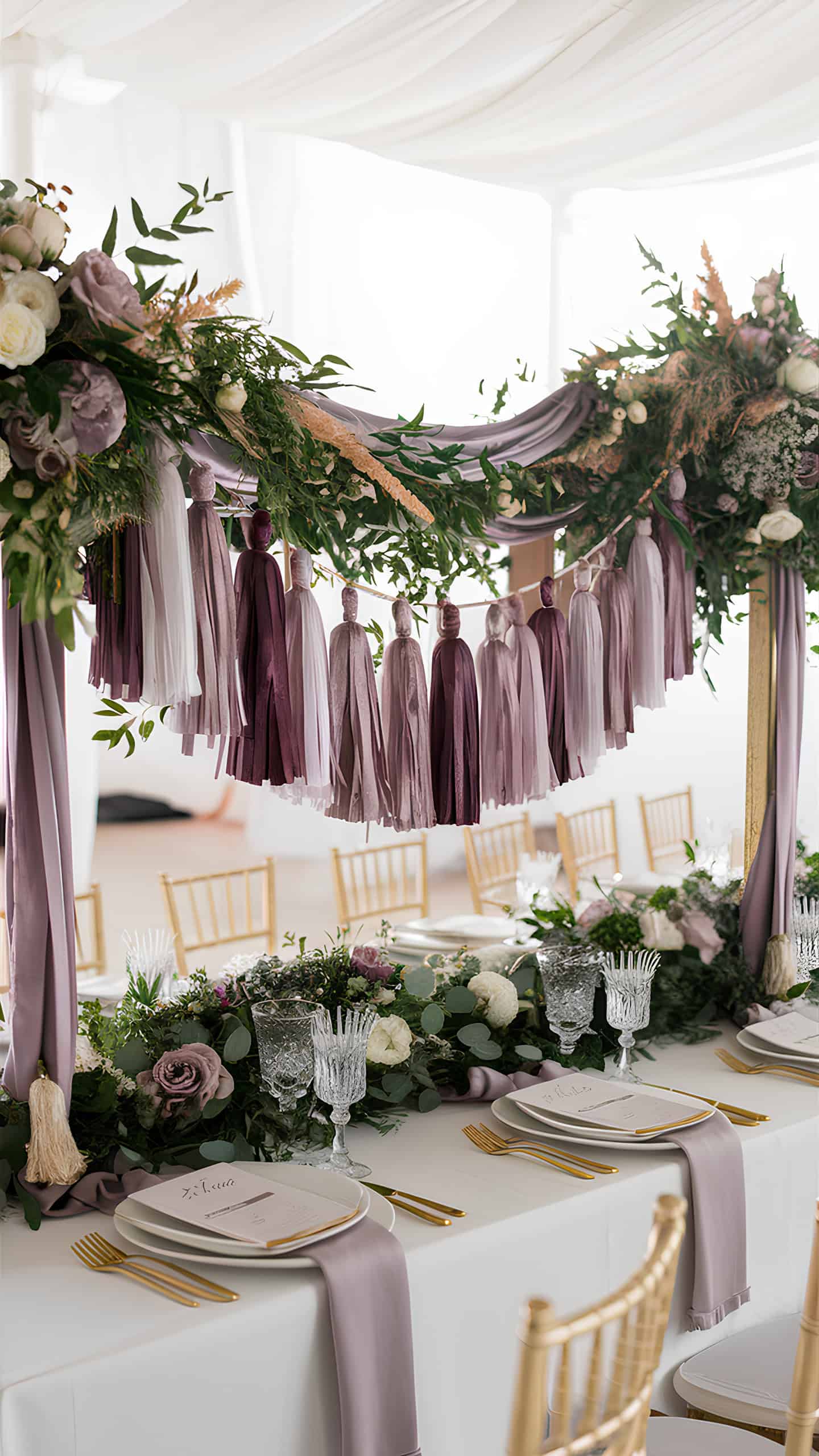 Mauve Tassel Garland