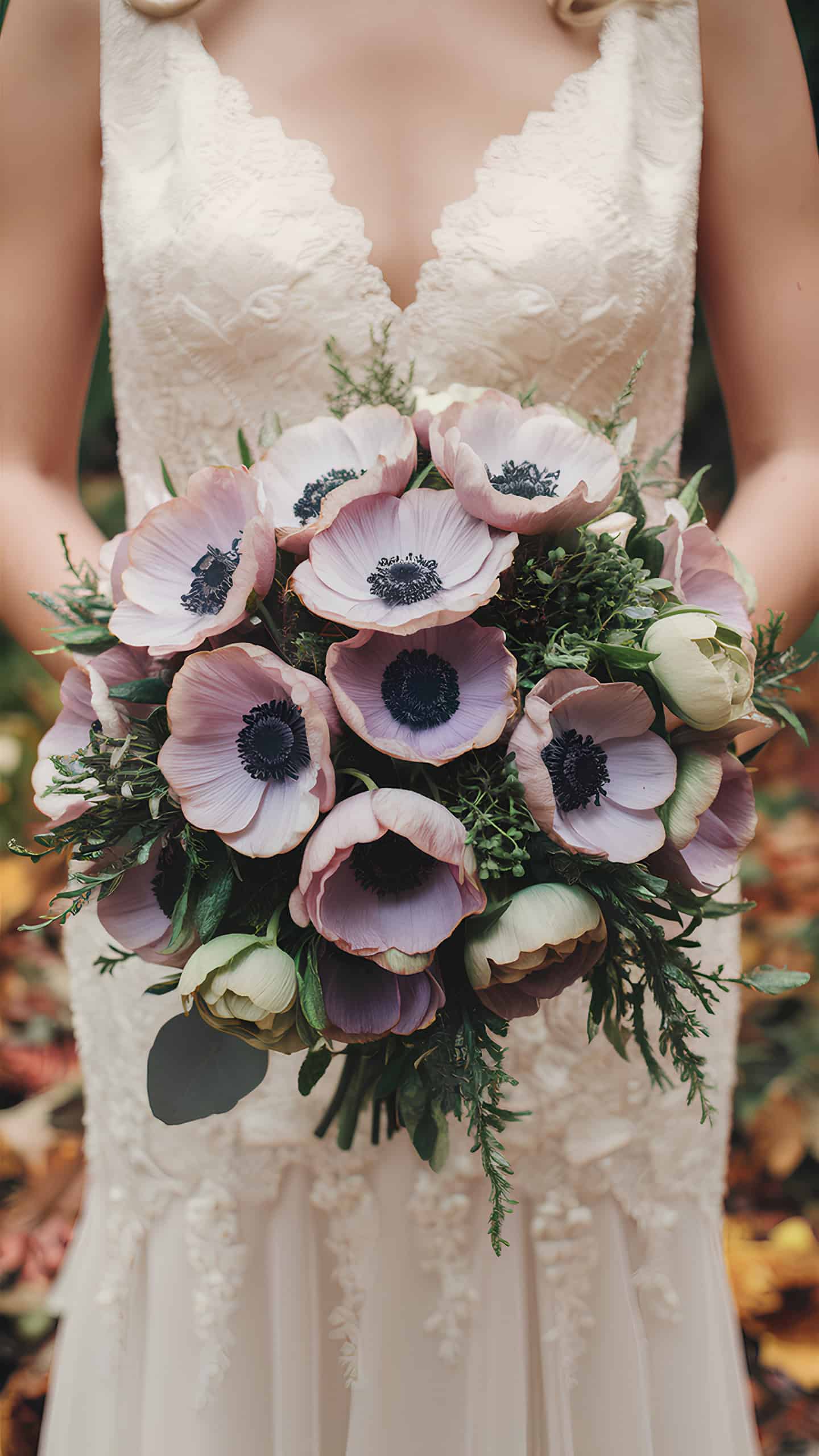 Mauve and Sage Anemones