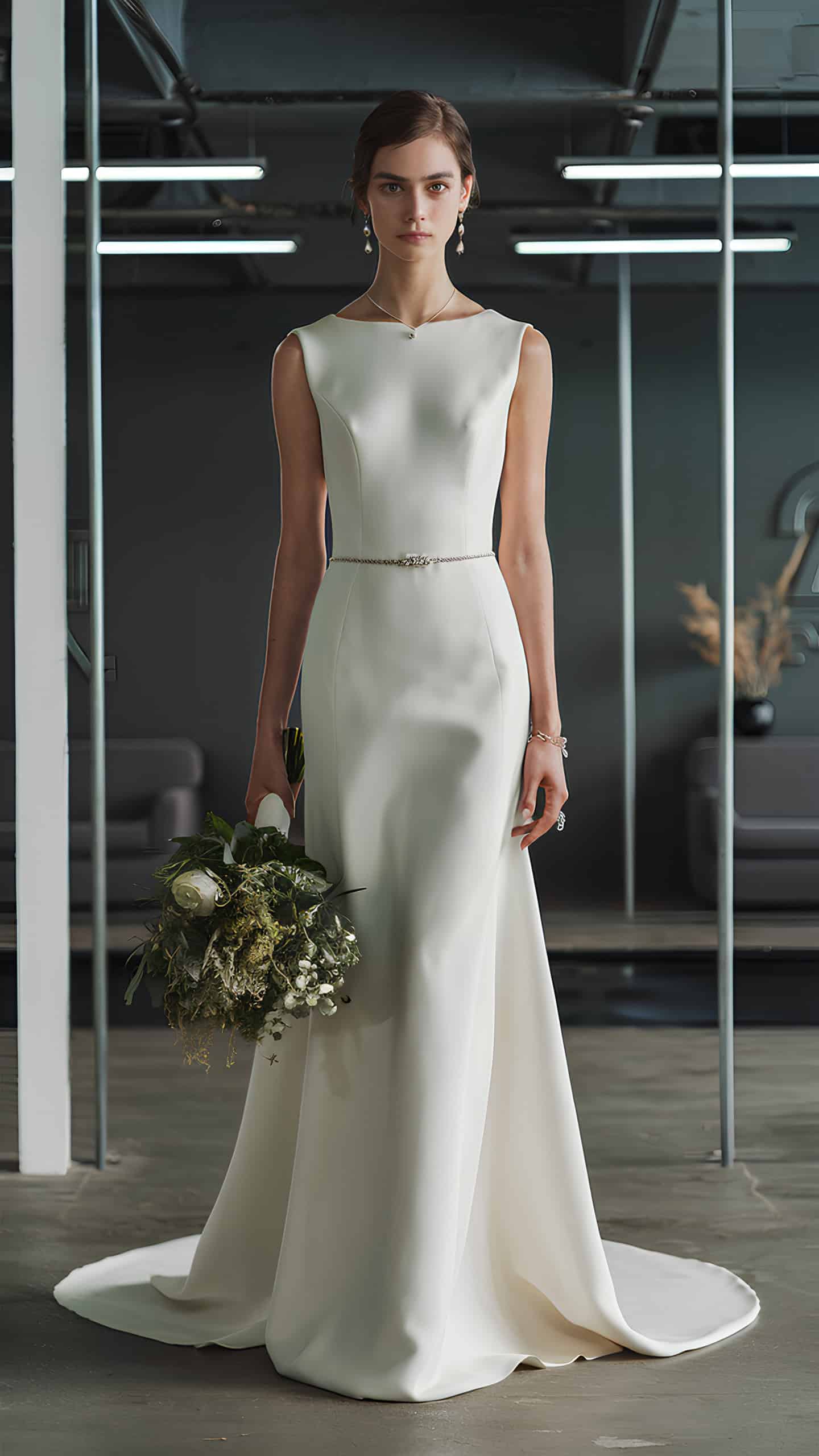Minimalist Crepe Gown