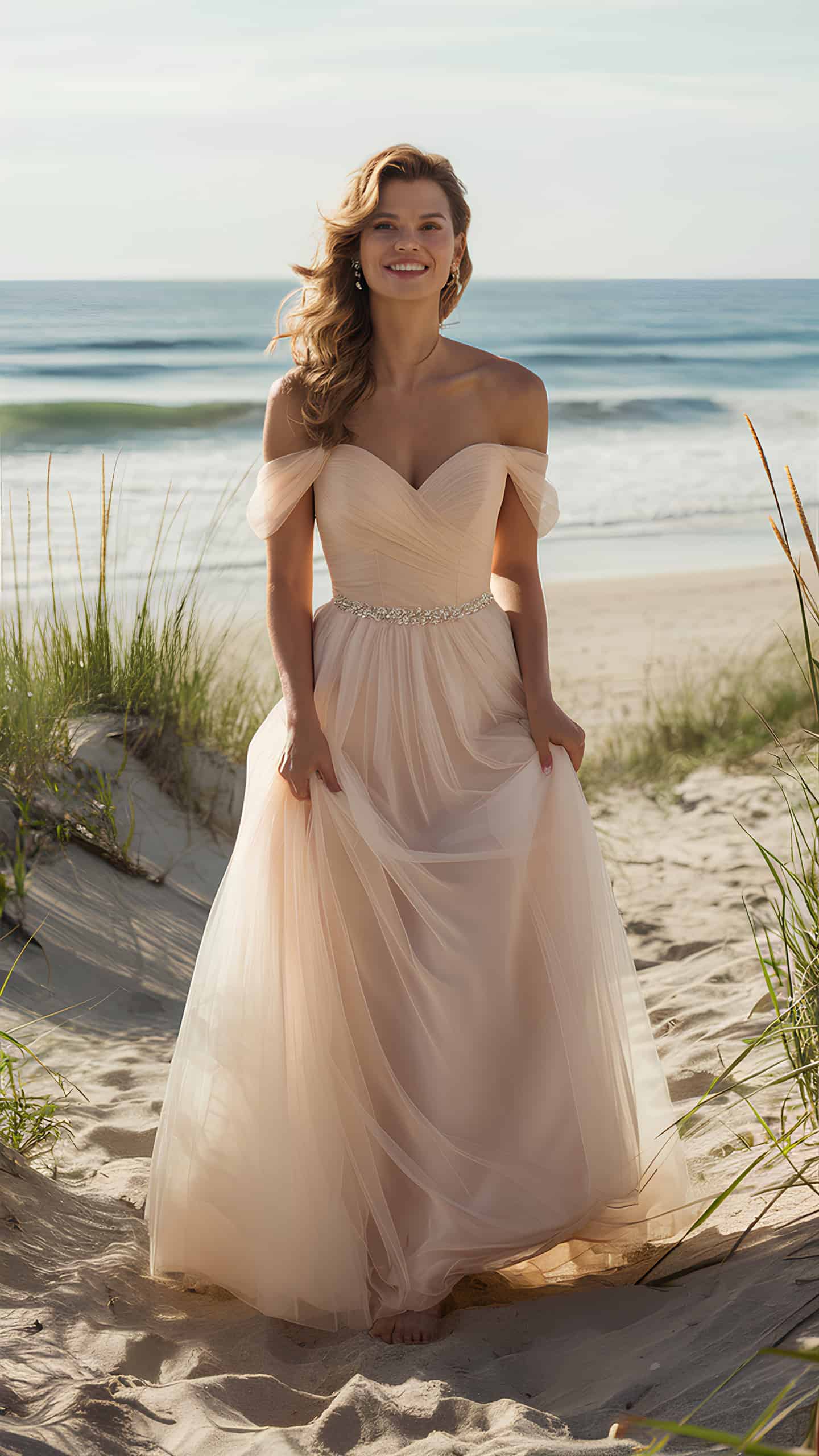 Off-Shoulder Beach Dress
