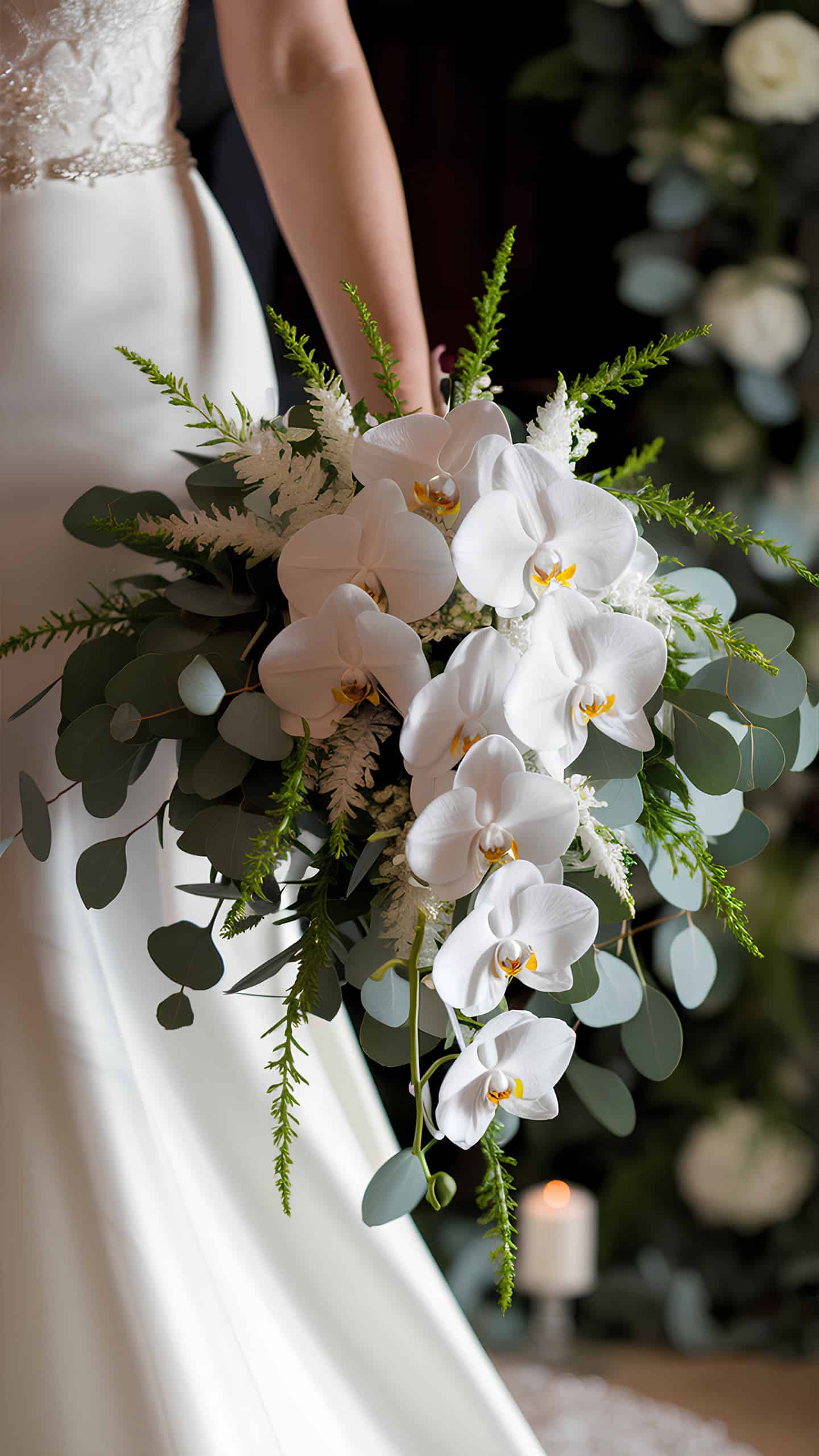 Orchids with Greenery