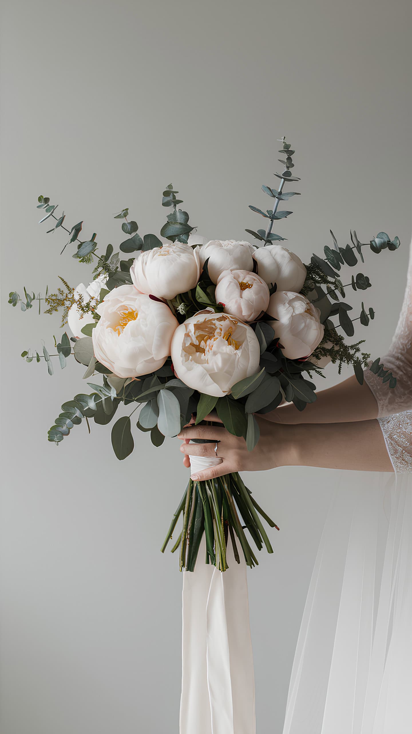 Peony and Foliage Pair