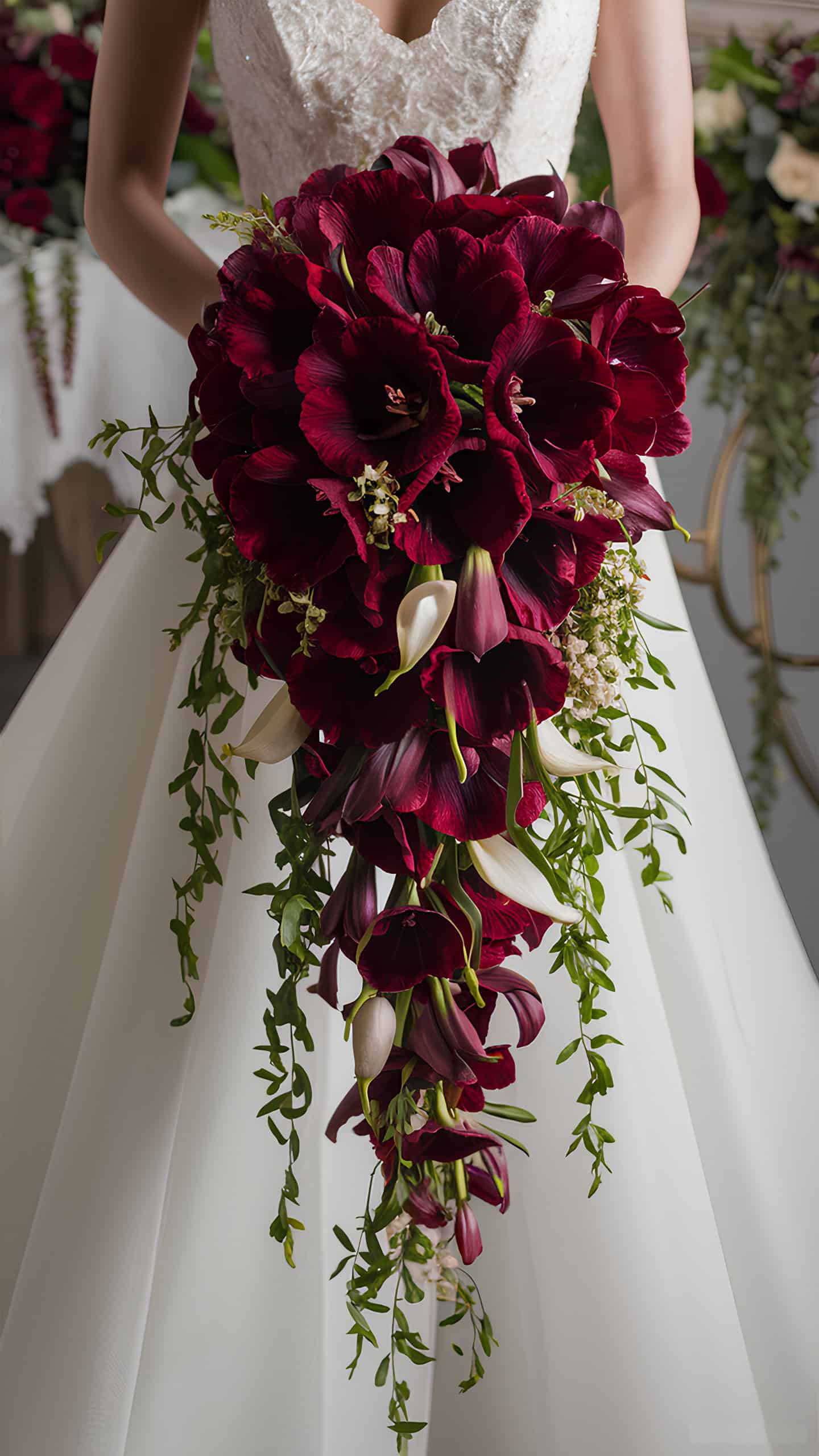 Red Amaryllis Dramatic Cascade