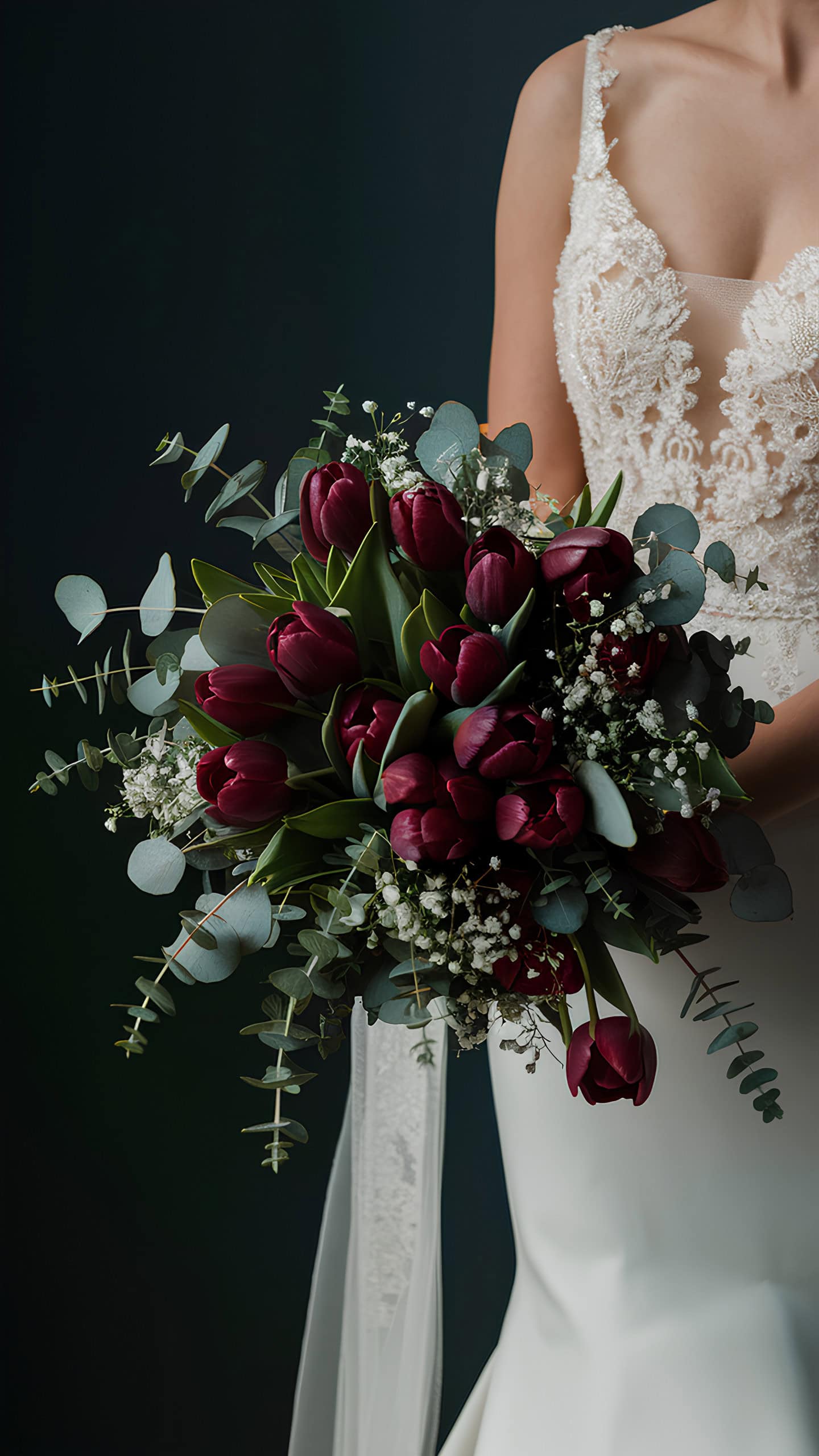 Rich Burgundy Tulips
