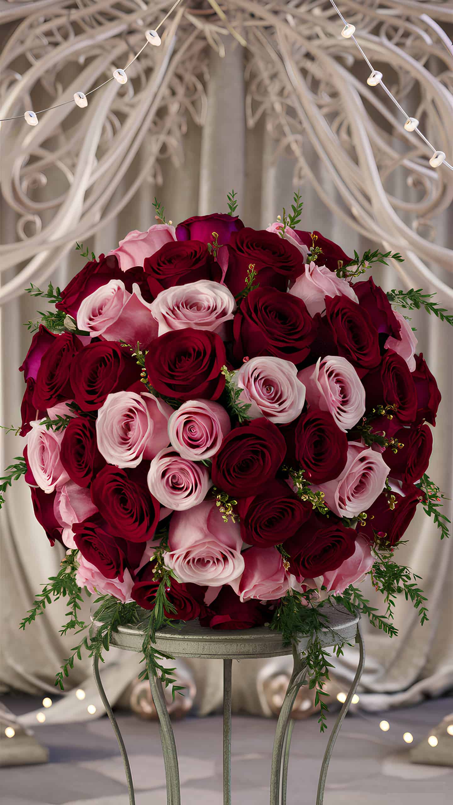 Romantic Red and Pink Roses