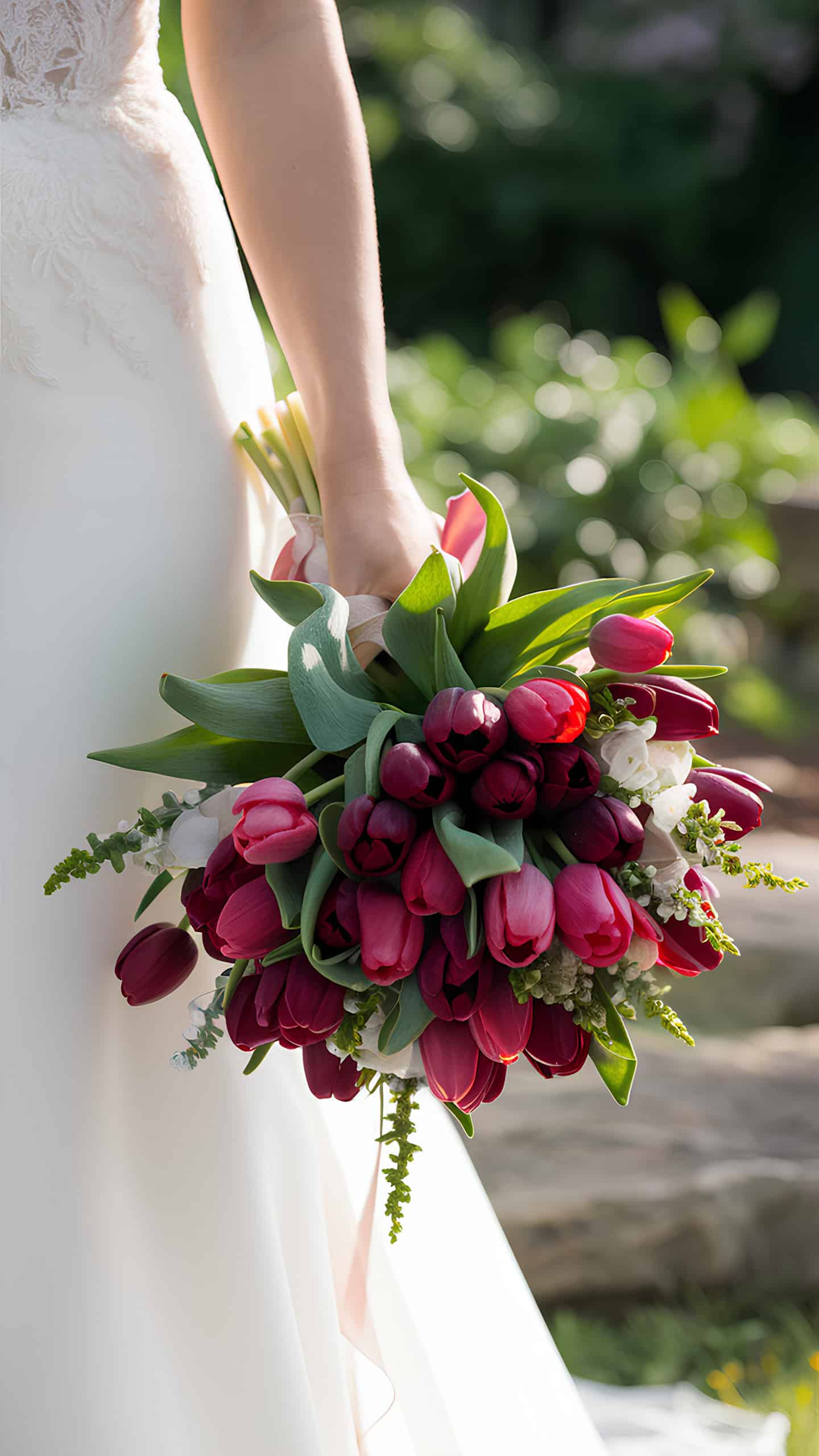 Ruby Tulip Hand-Tied Bouquet