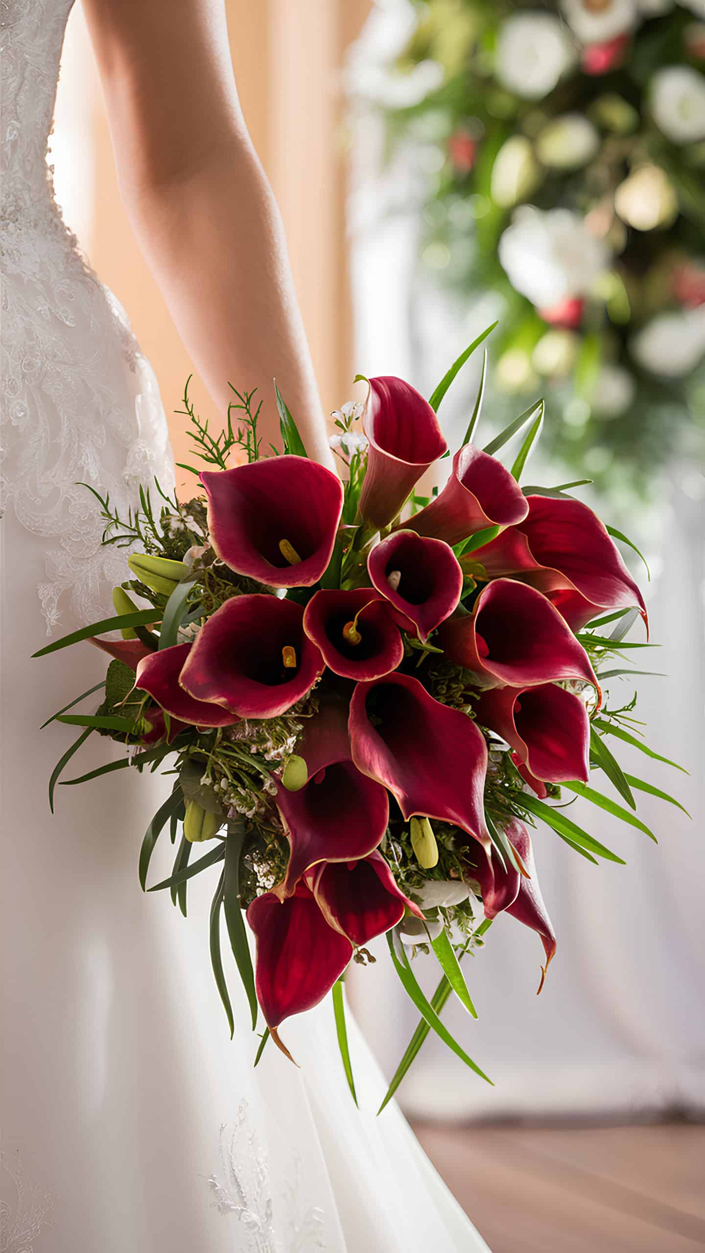 Scarlet Calla Lily Arrangement
