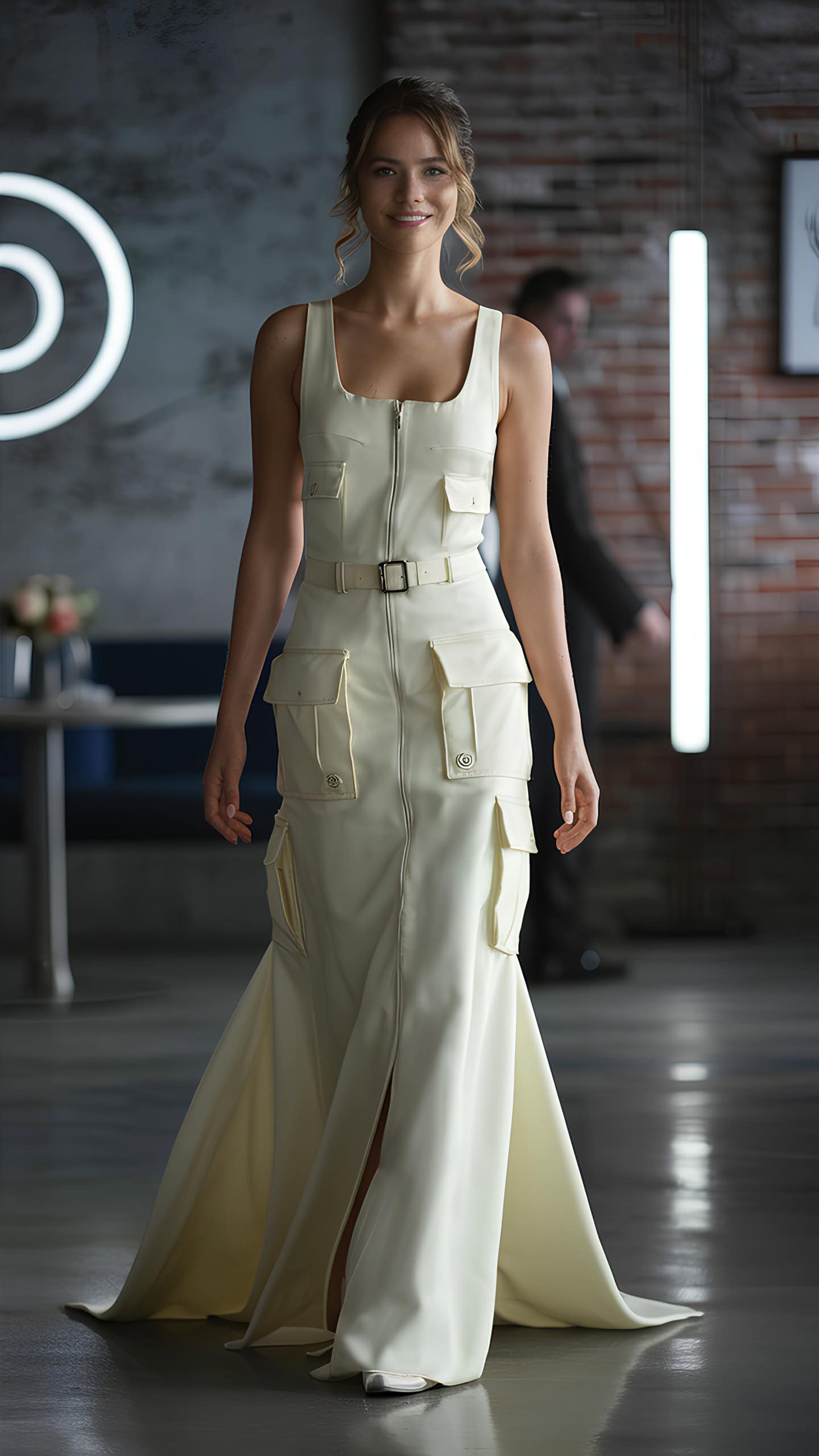 Utility-Style Dress with Cargo Pockets