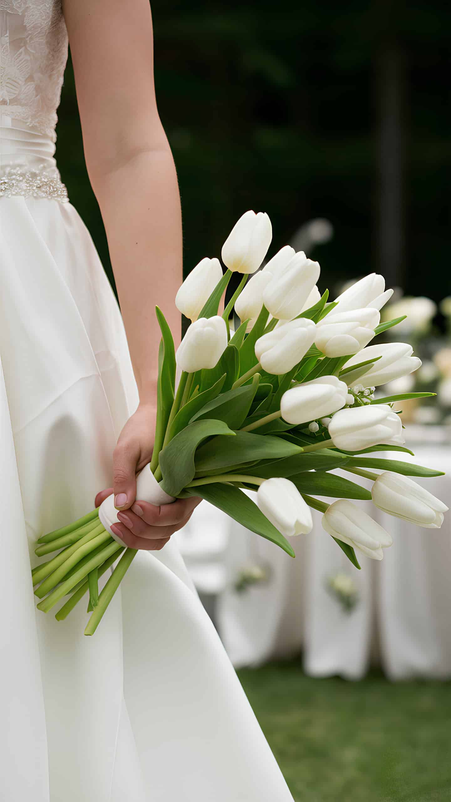 White Triumph Tulips