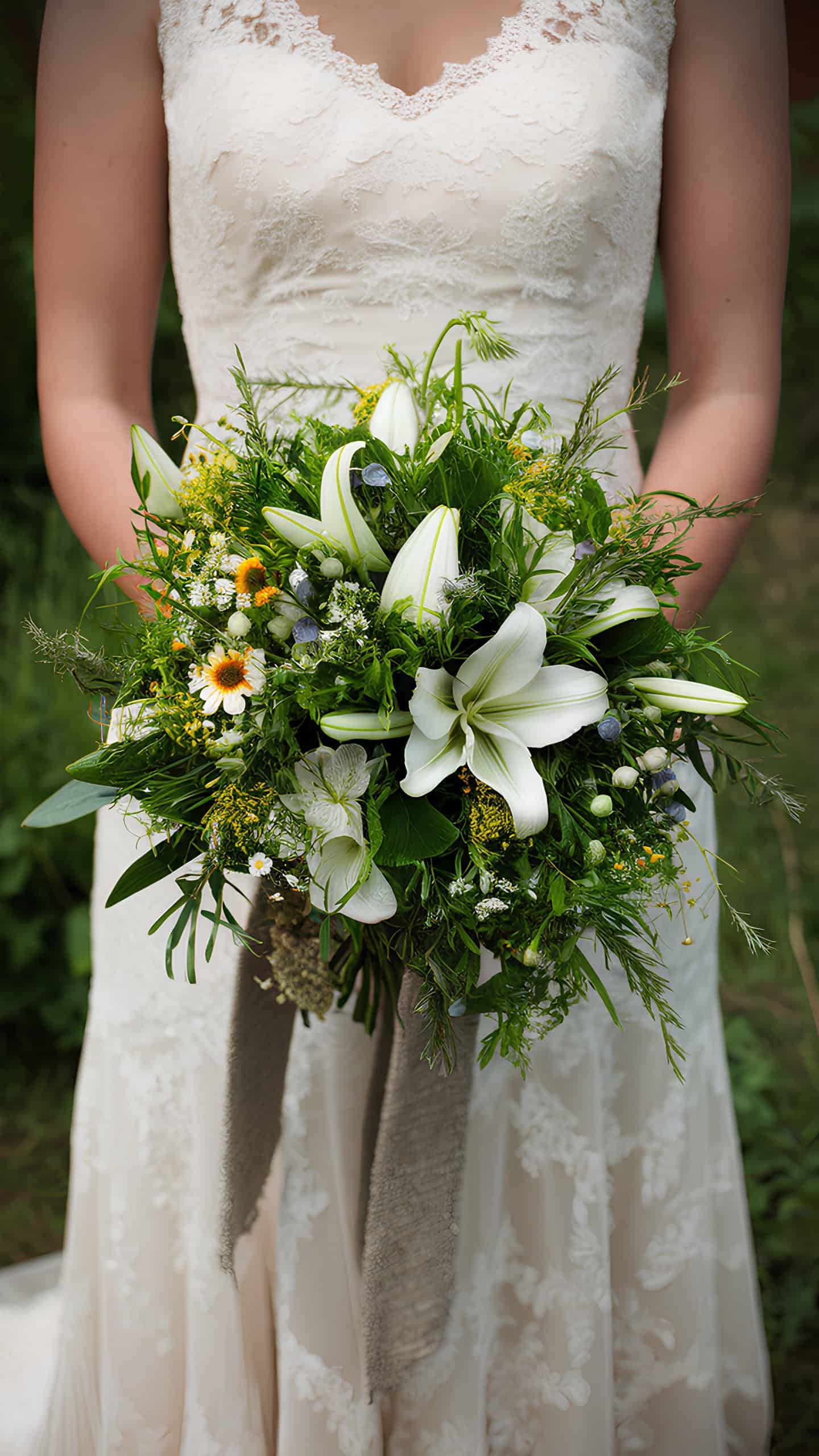 Wildflower and Lily Bouquet