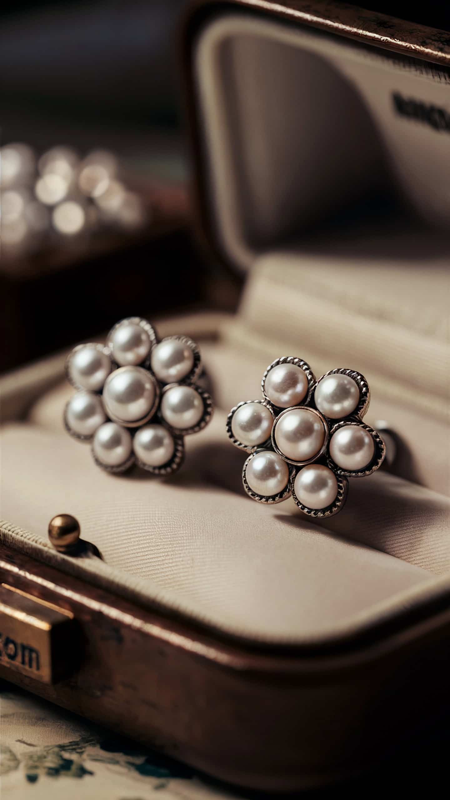 1950s Pearl Cluster Earrings