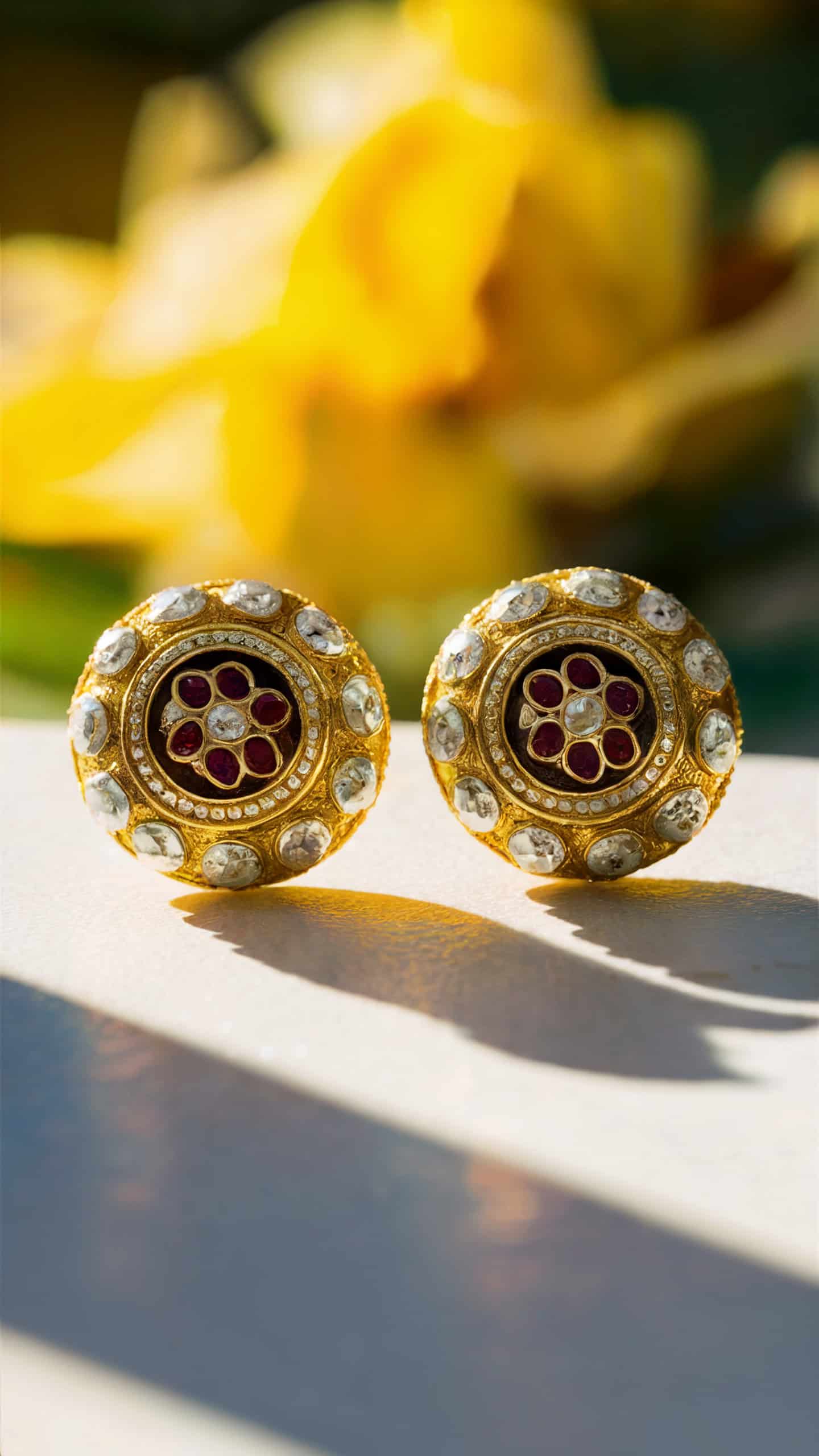 Aauraa Jewels Kundan Studs