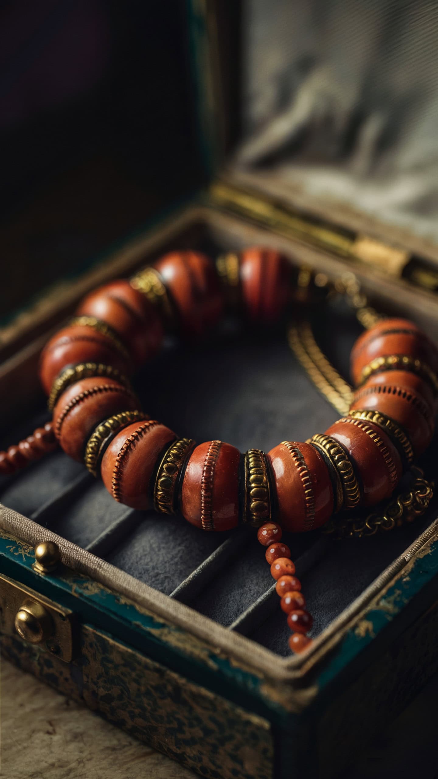 Antique Coral Bead Necklace