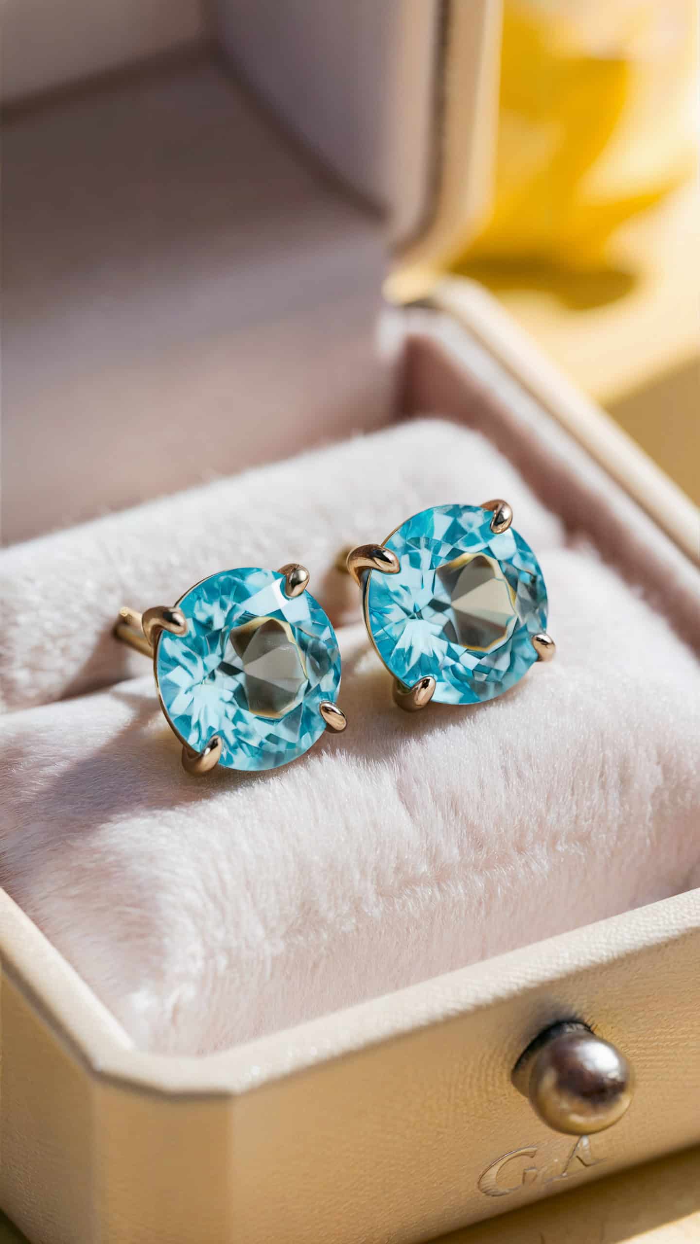 Aquamarine Studs by Angara