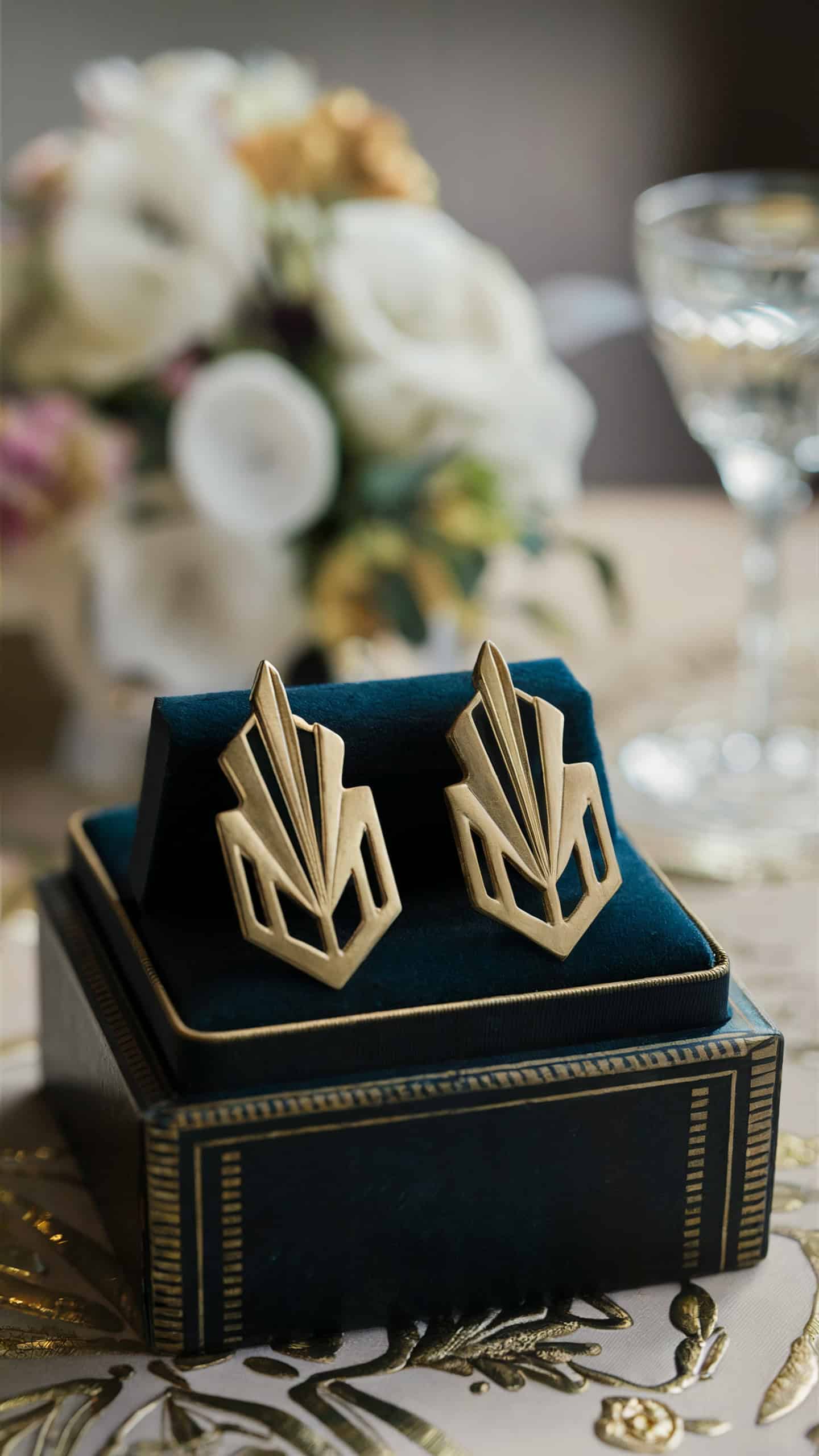 Art Deco Gold Earrings