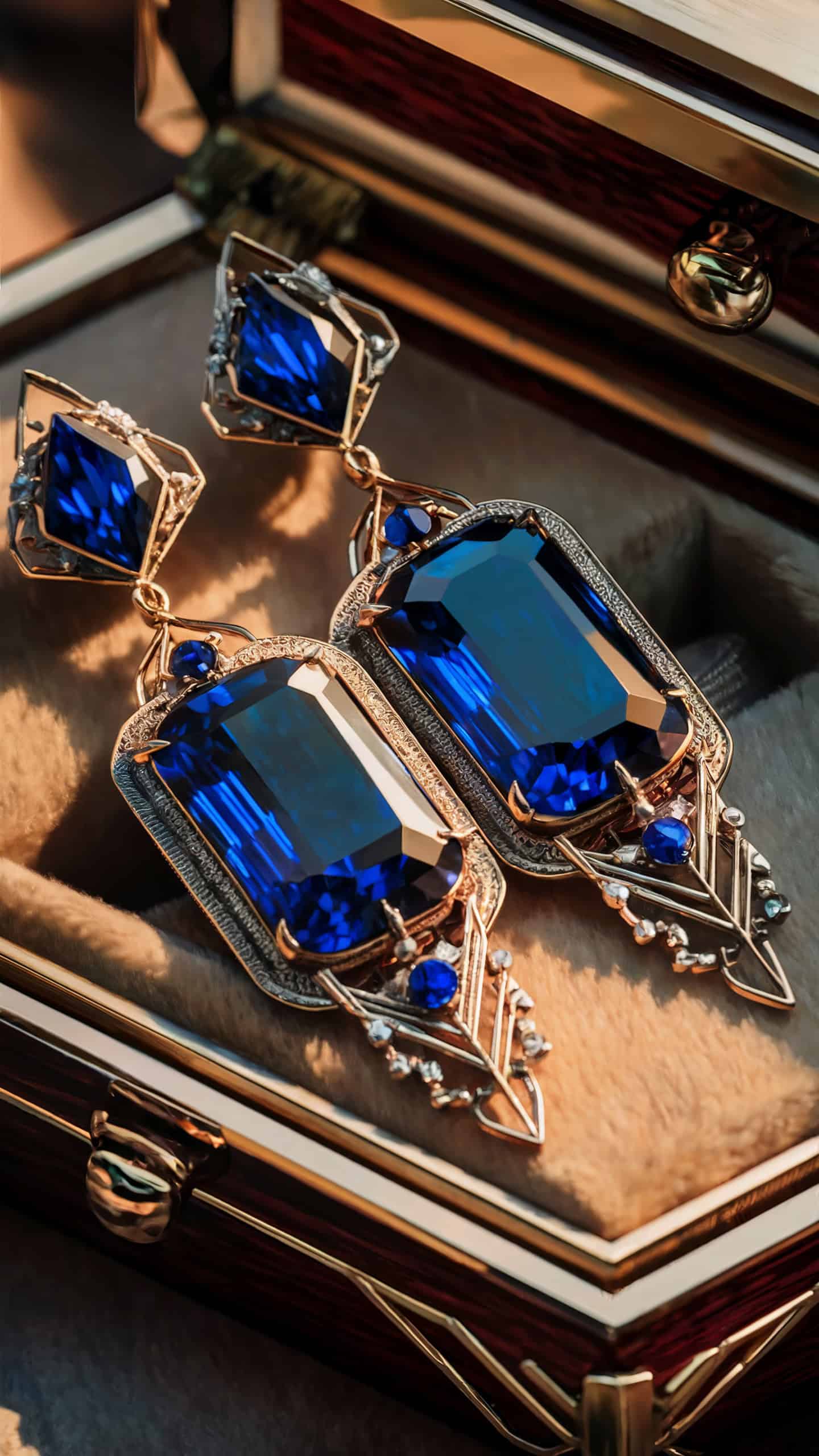 Art Deco Sapphire Earrings
