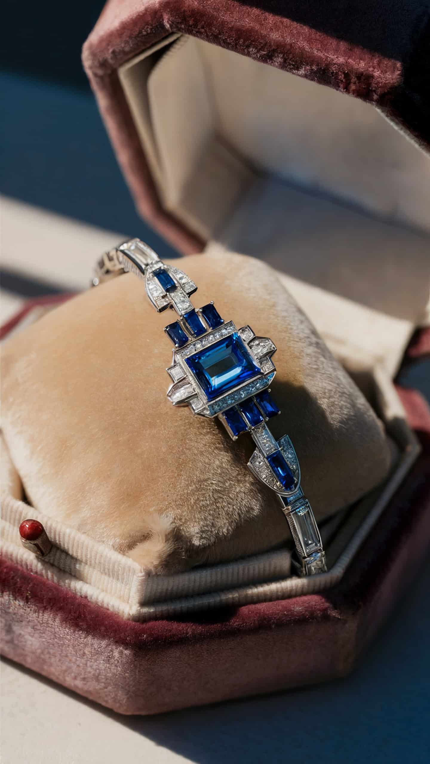 Art Deco Sapphire and Diamond Bracelet