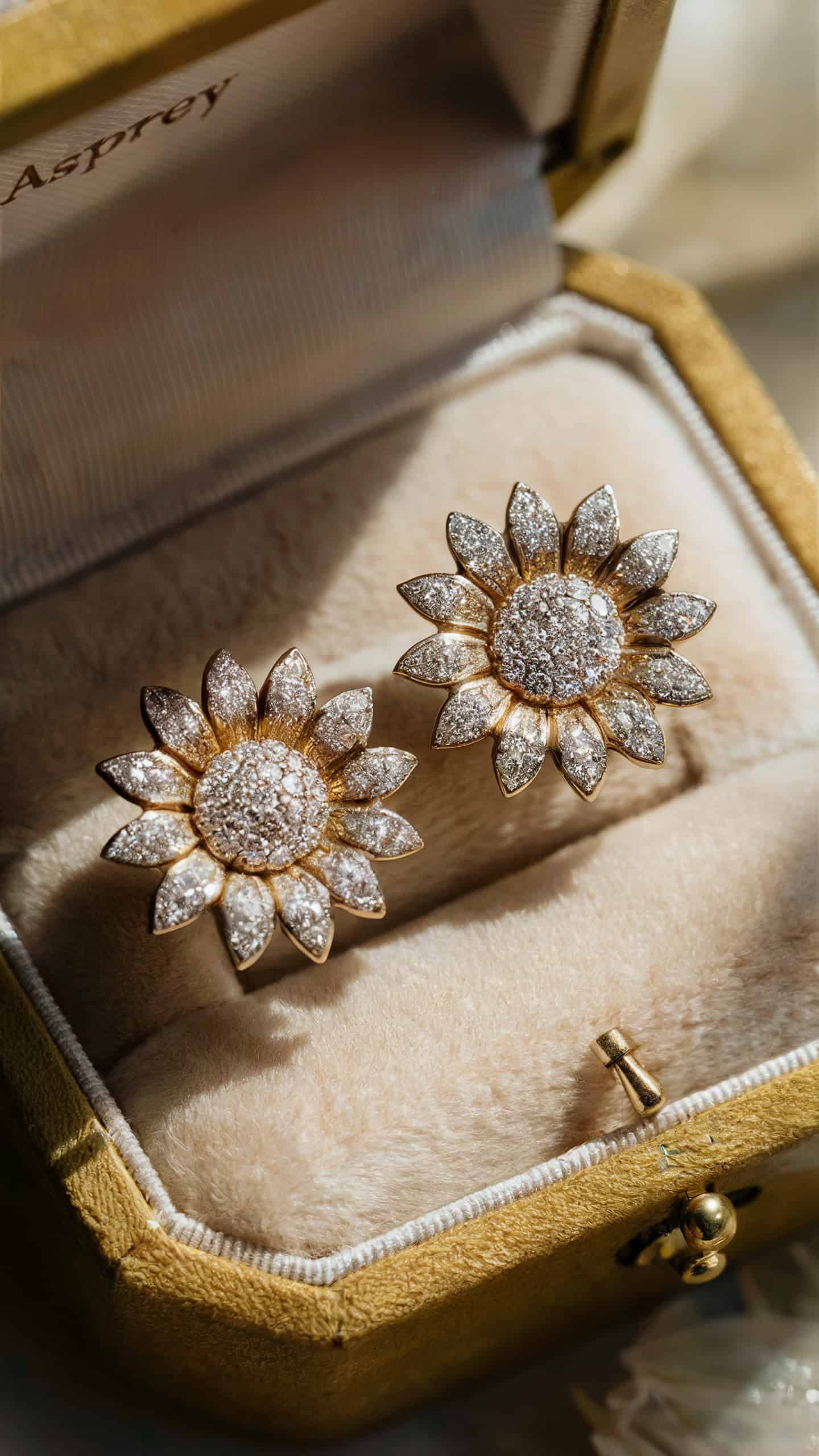 Asprey Sunflower Diamond Earrings