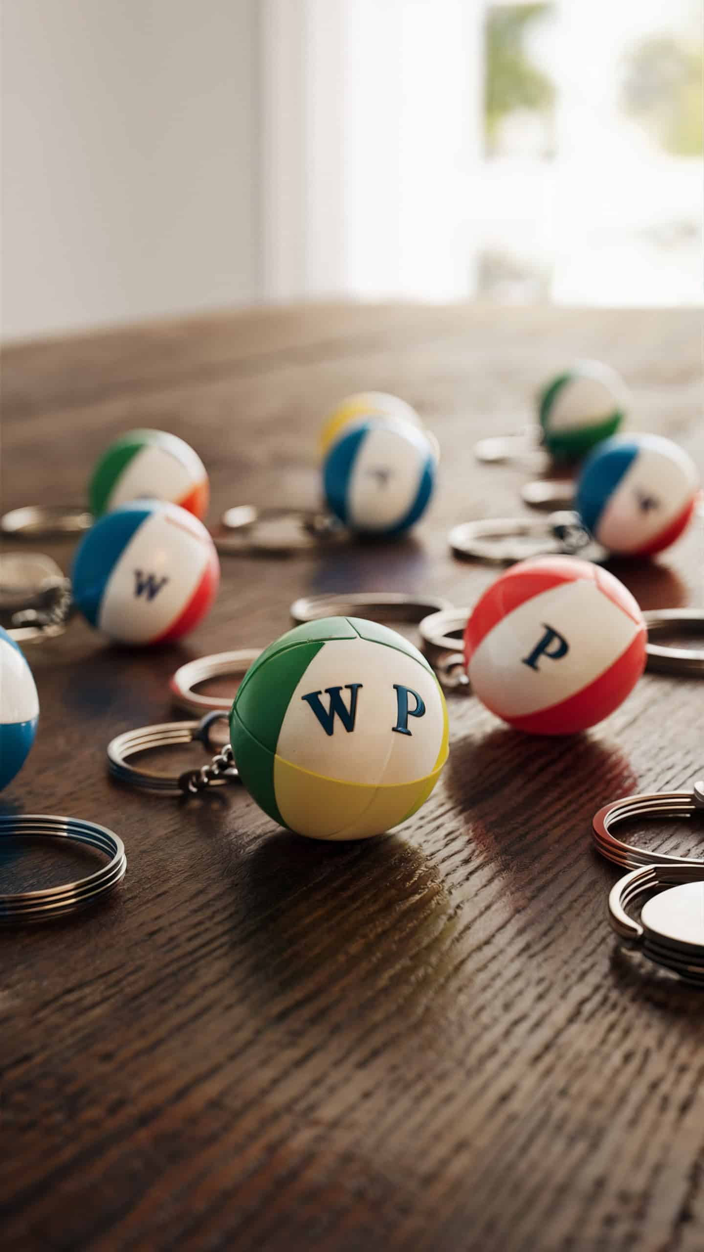 Beach Ball Keychains