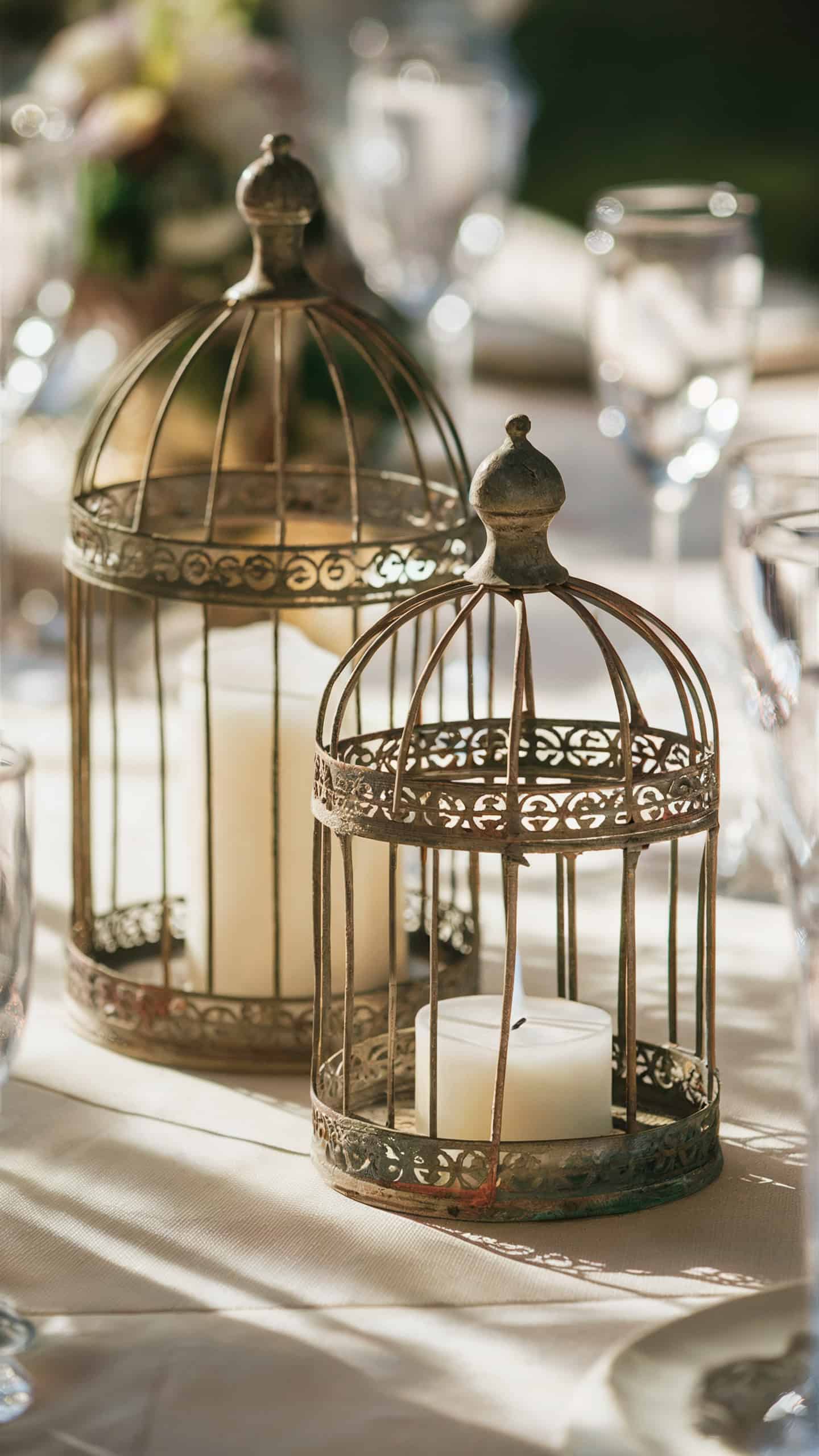 Bird Cage Candle Holders
