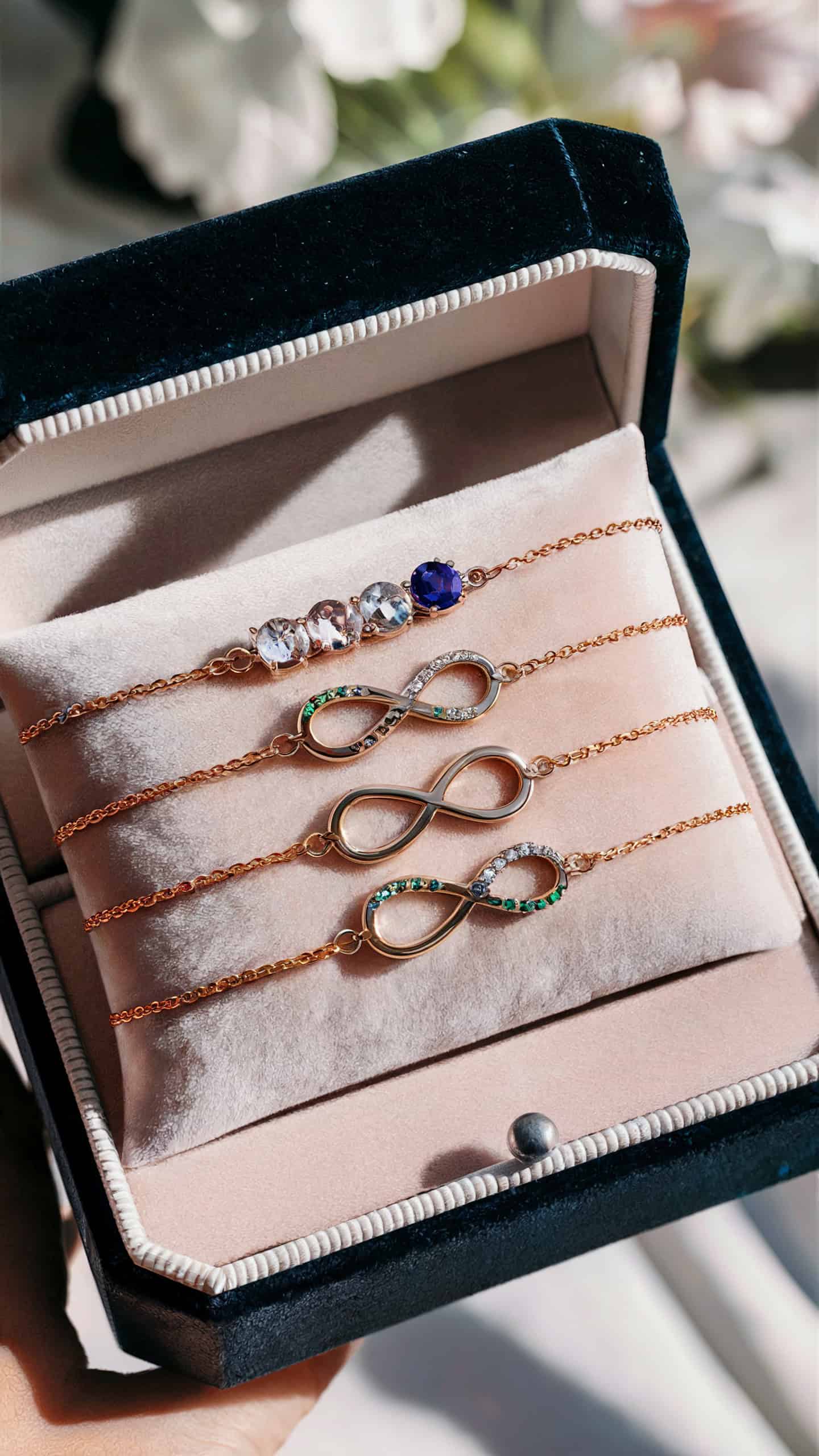 Birthstone Infinity Bracelets