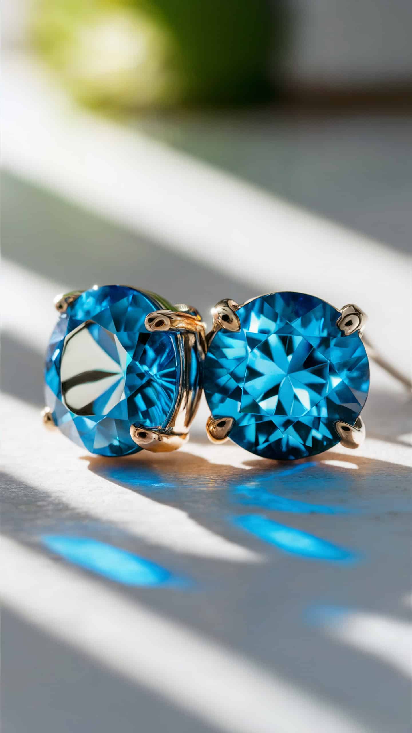 Blue Topaz Studs