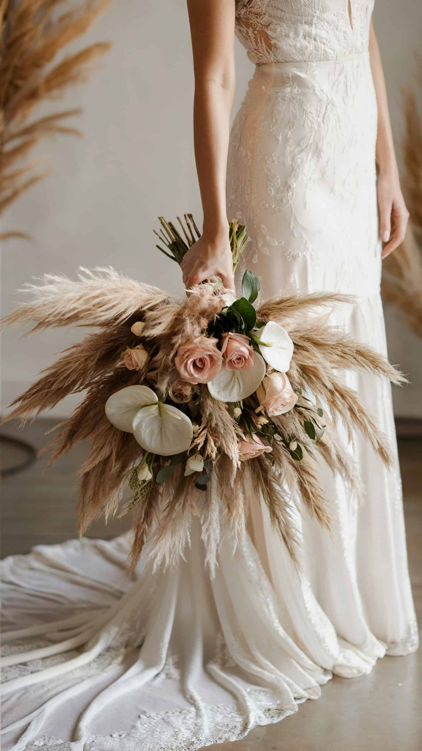 Boho Pampas Grass Bunch