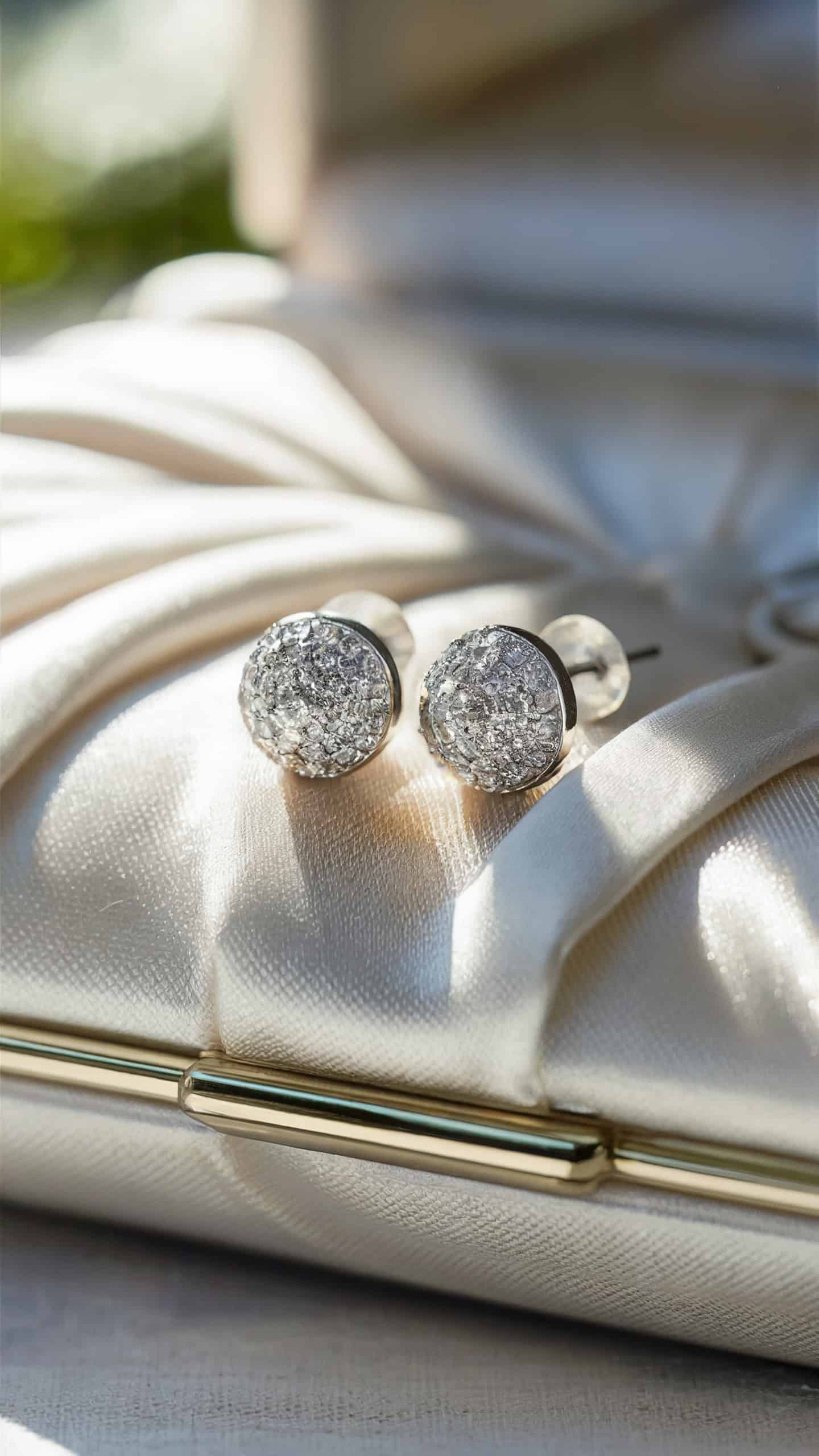 CZ Pave Stud Earrings