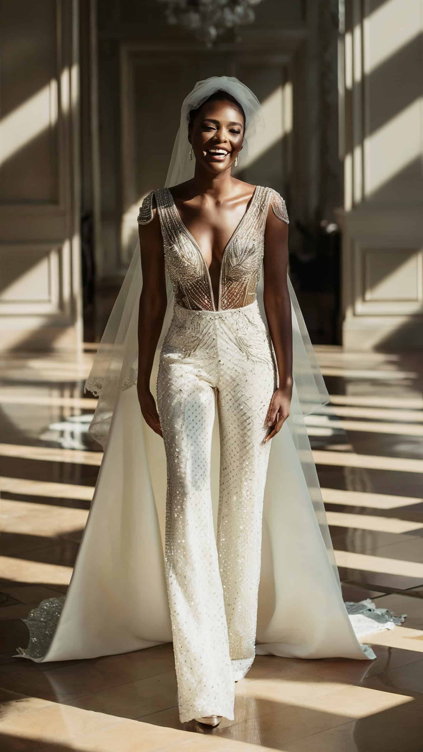 Camila Embellished Jumpsuit by Adrianna Papell