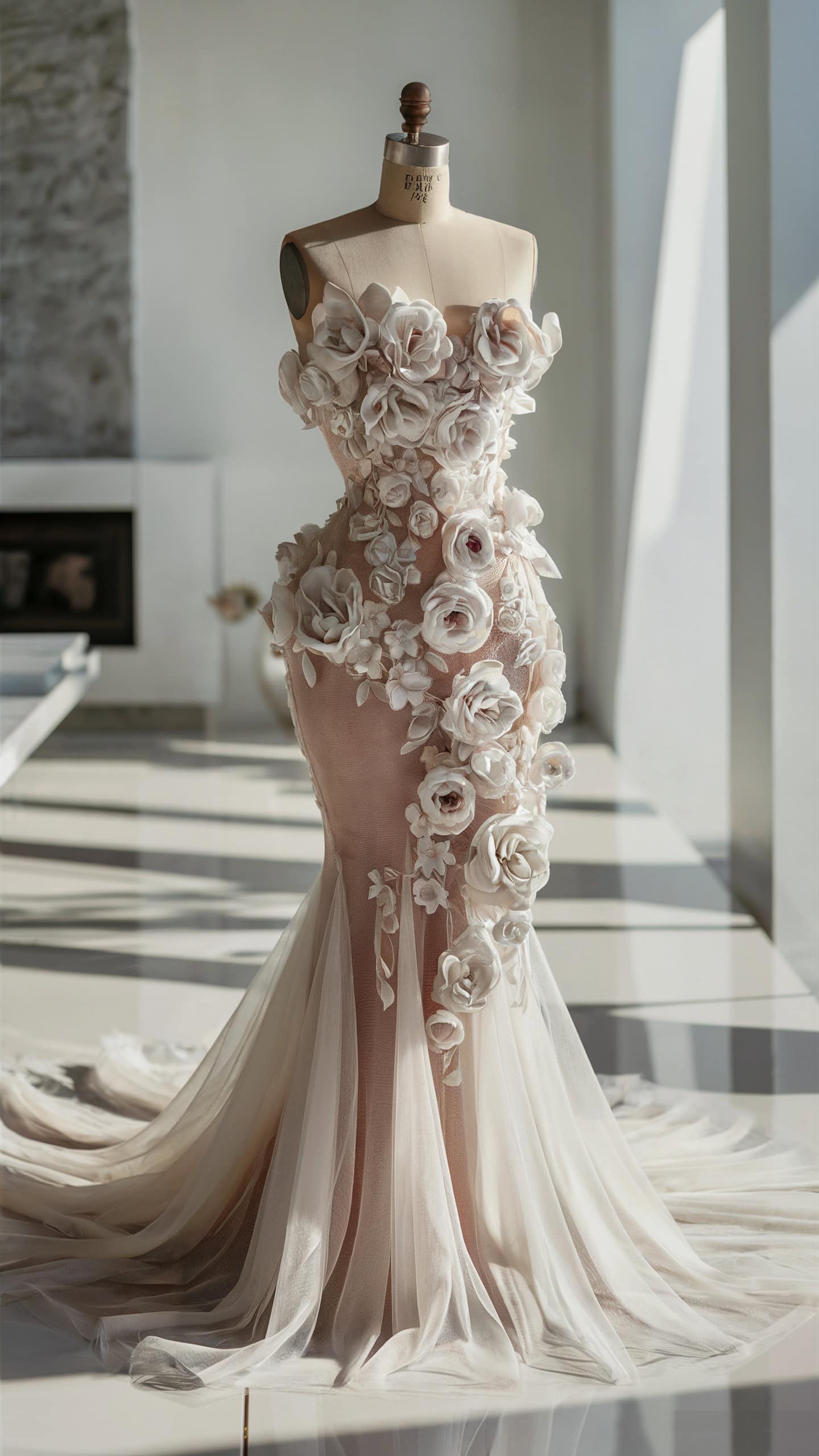 Cascading Flower Gown by Vera Wang