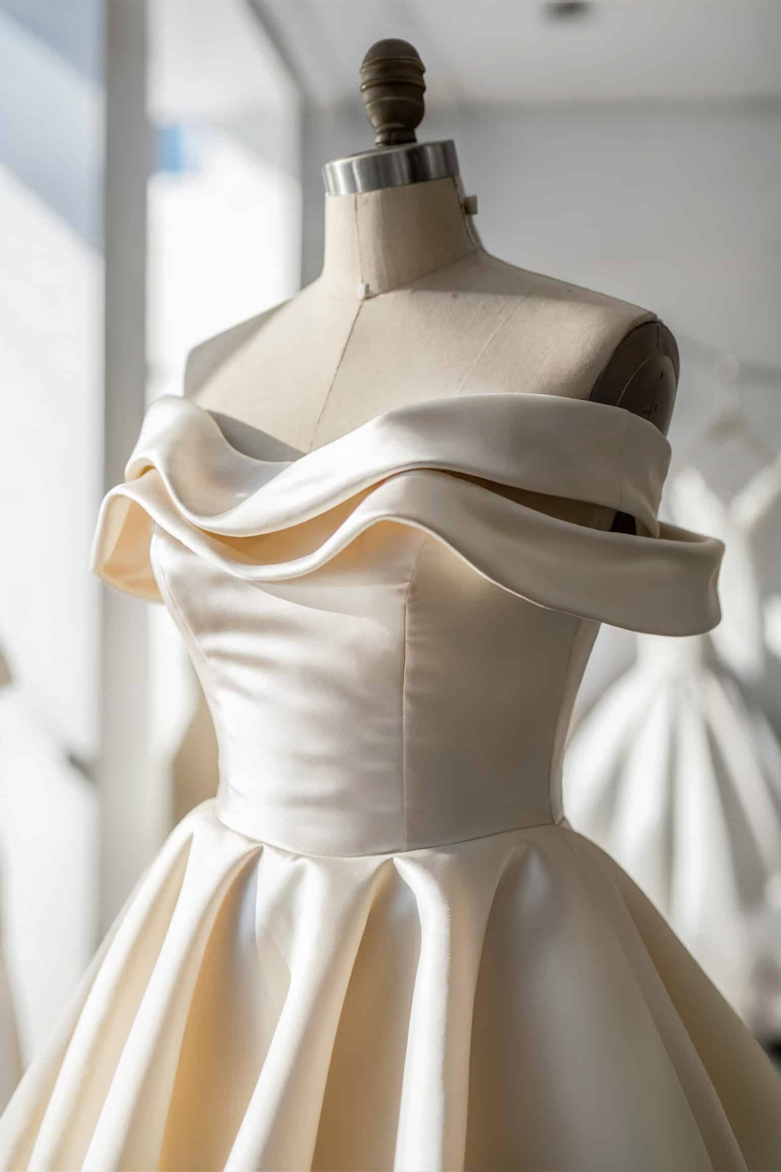 Chic Satin Off-Shoulder
