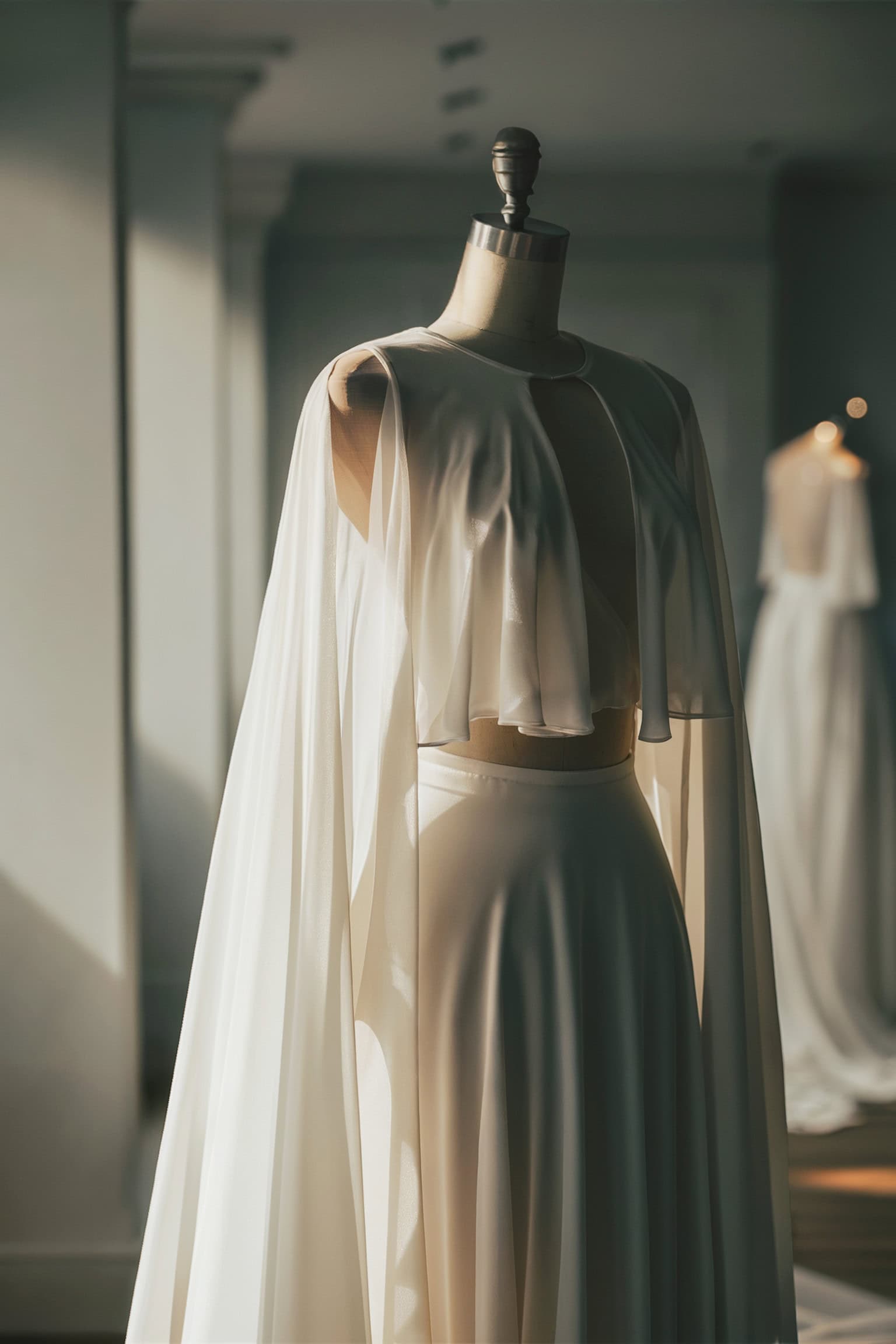 Chiffon Cape Dress