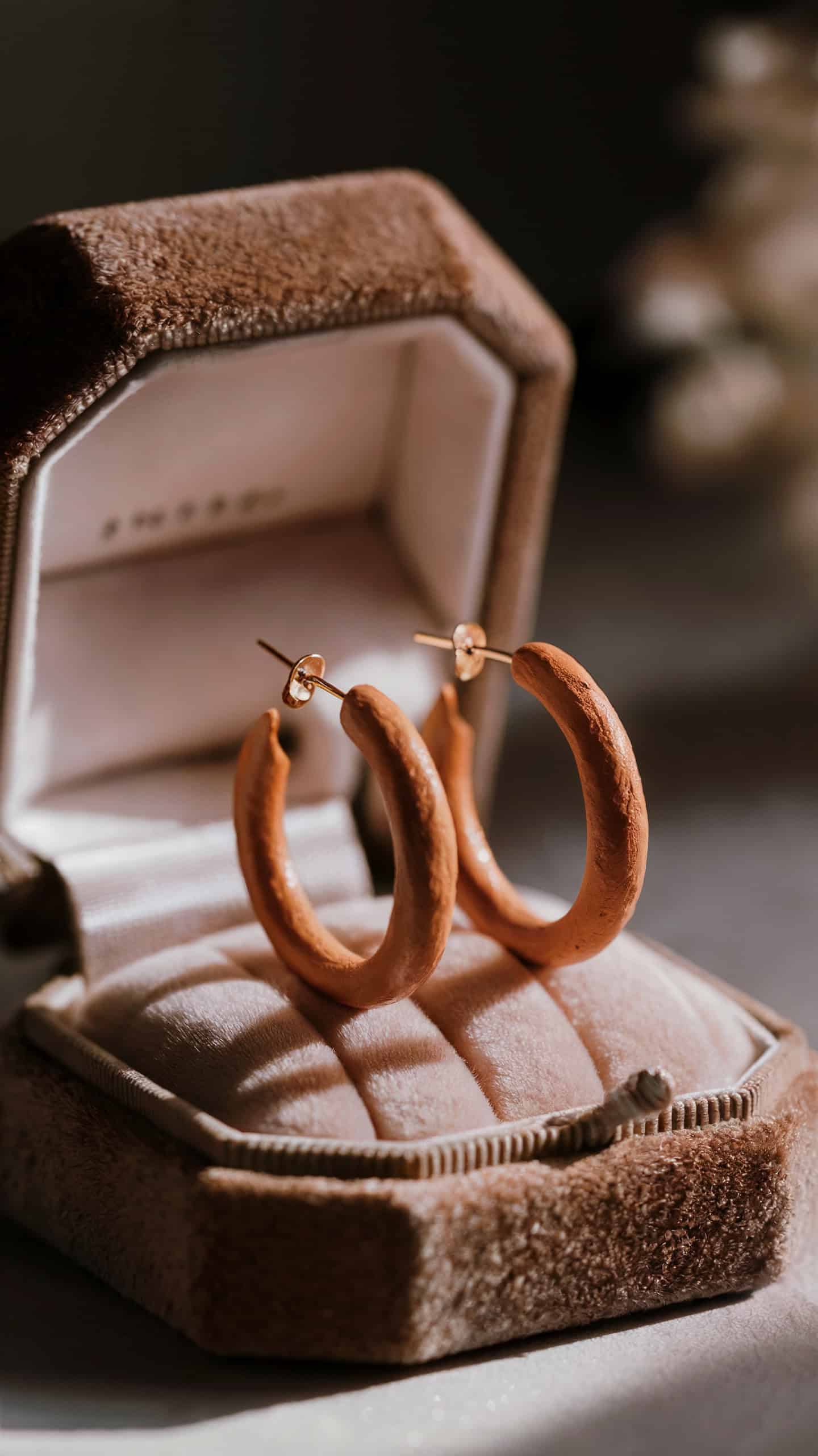 Classic Bridal Clay Hoops