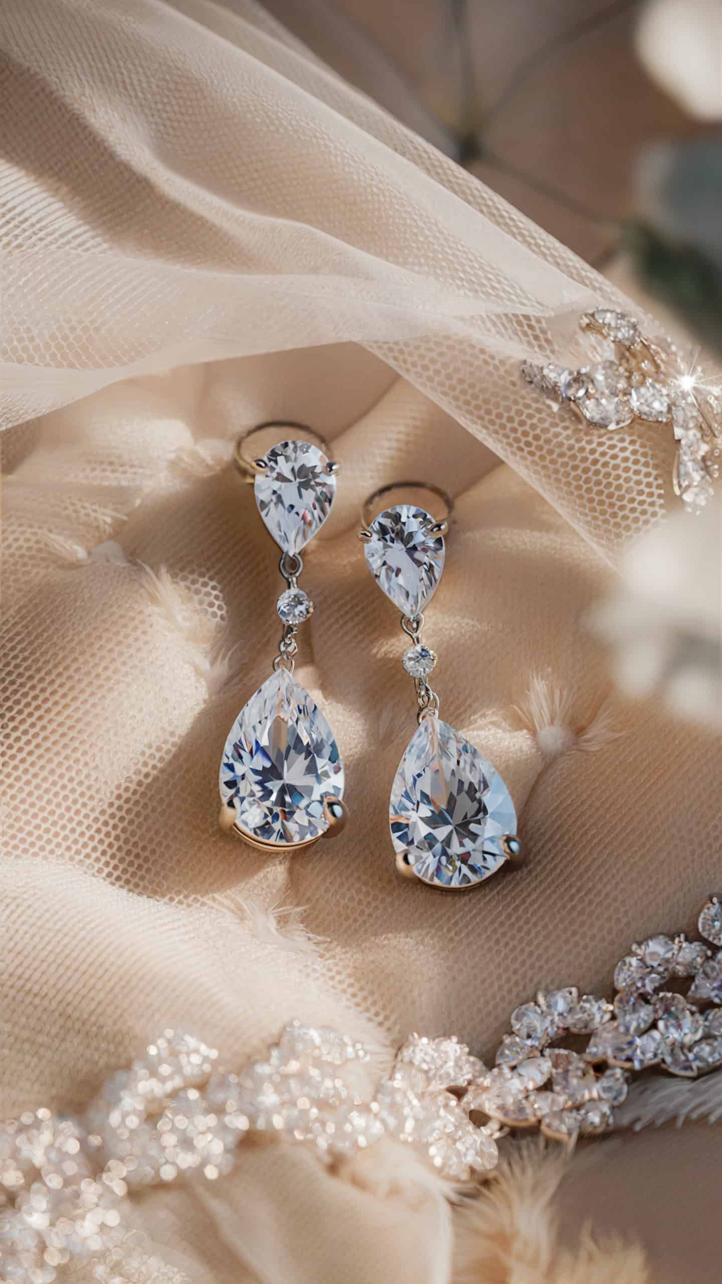 Classic Teardrop CZ Earrings
