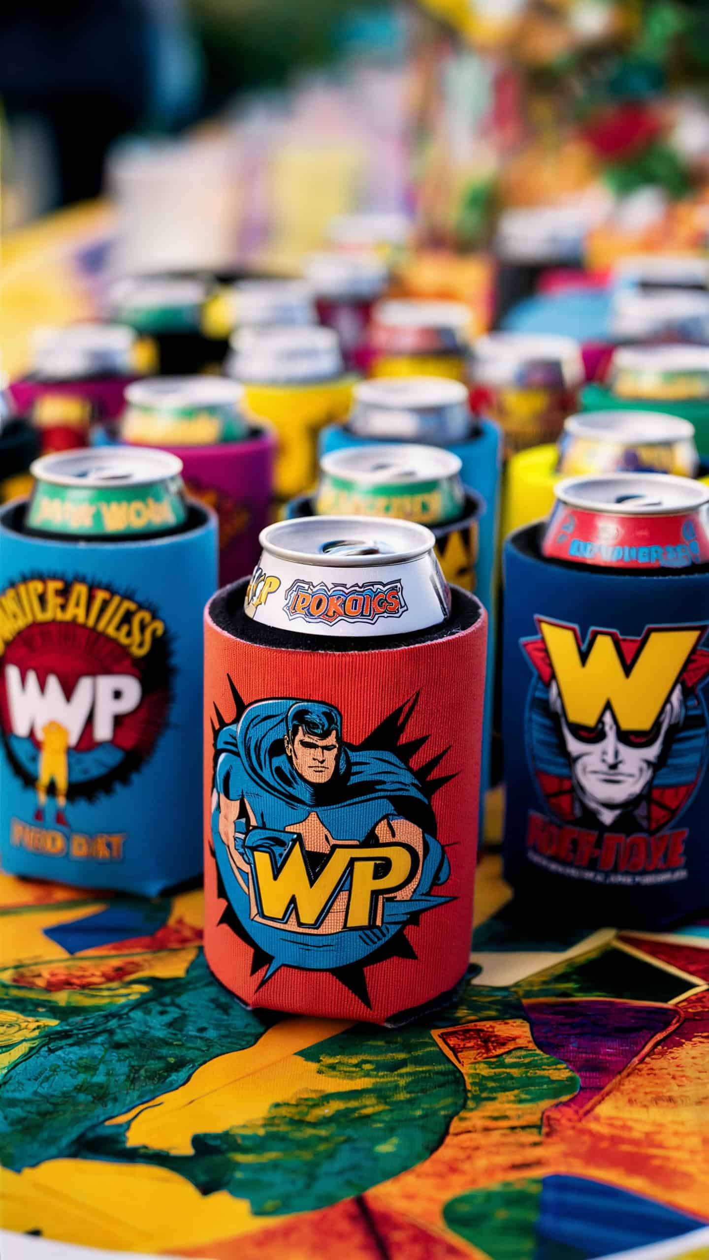 Comic Book Style Koozies