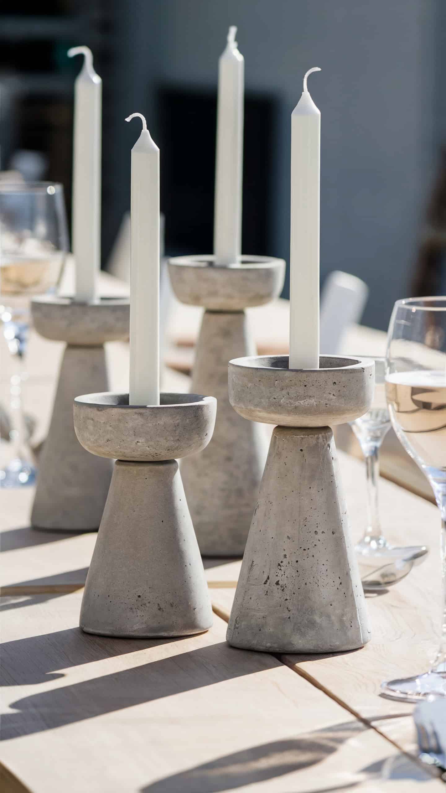 Concrete Candle Holders