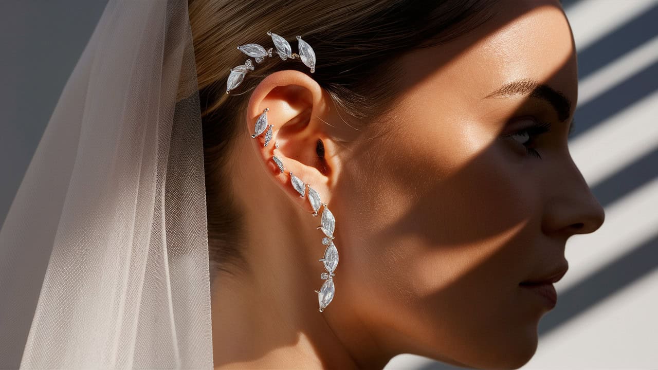 cubic zirconia wedding earrings