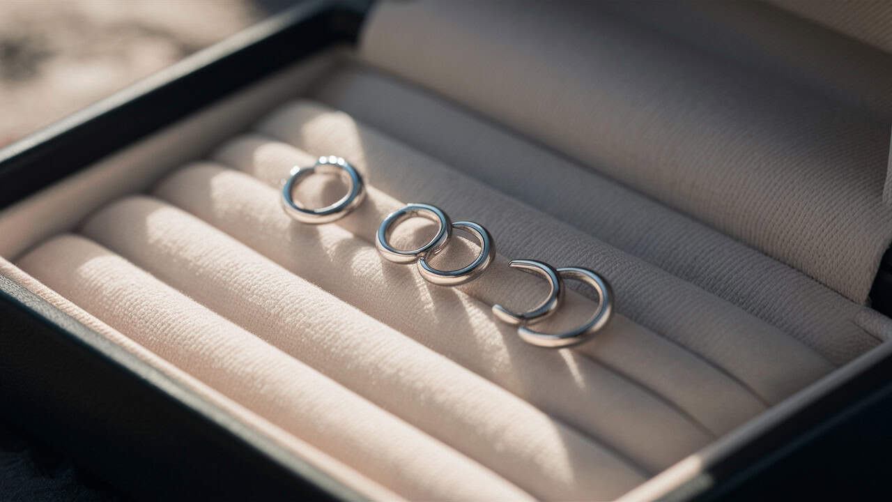 wedding earrings 3 holes