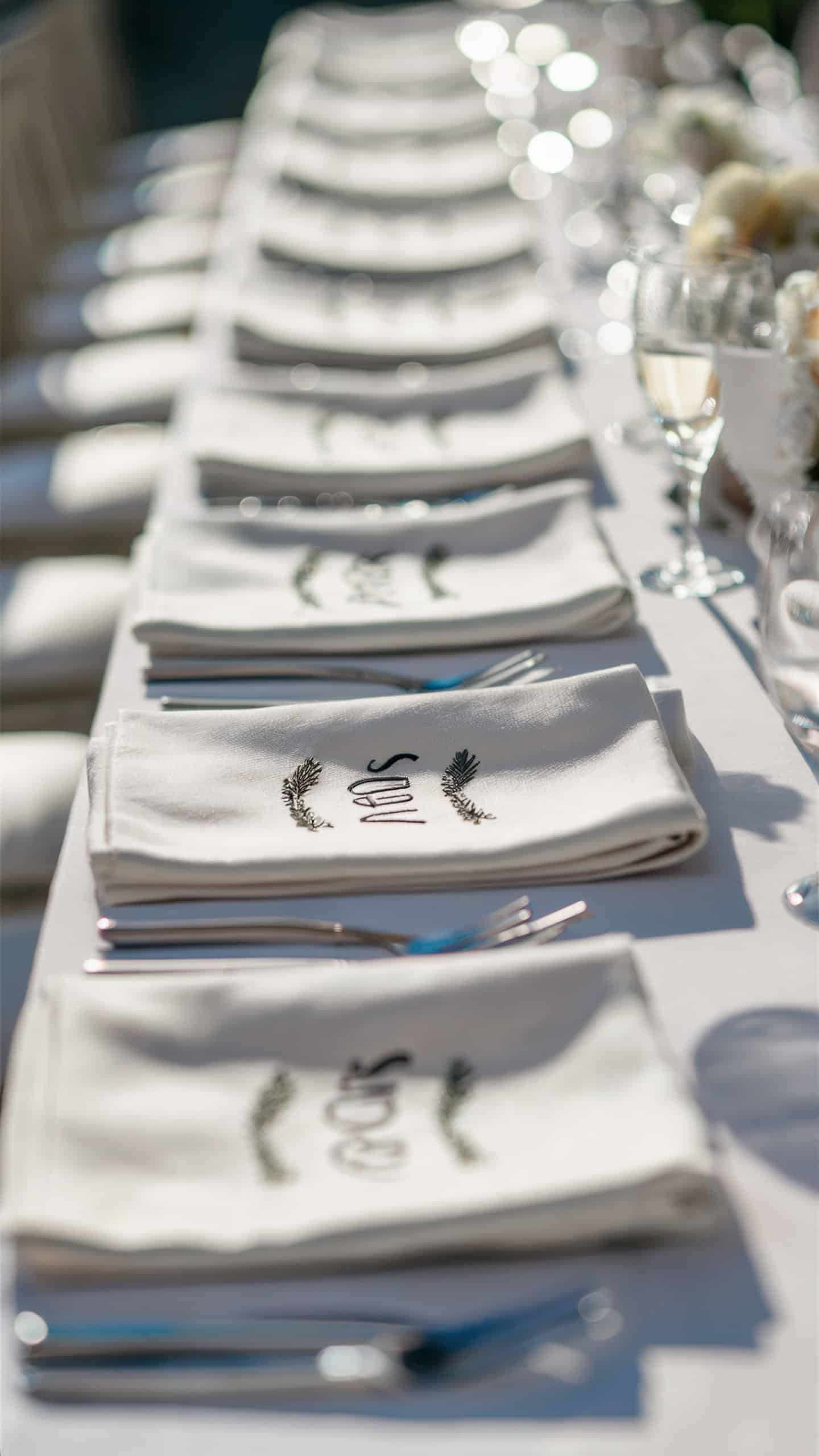 Custom Embroidered Napkins