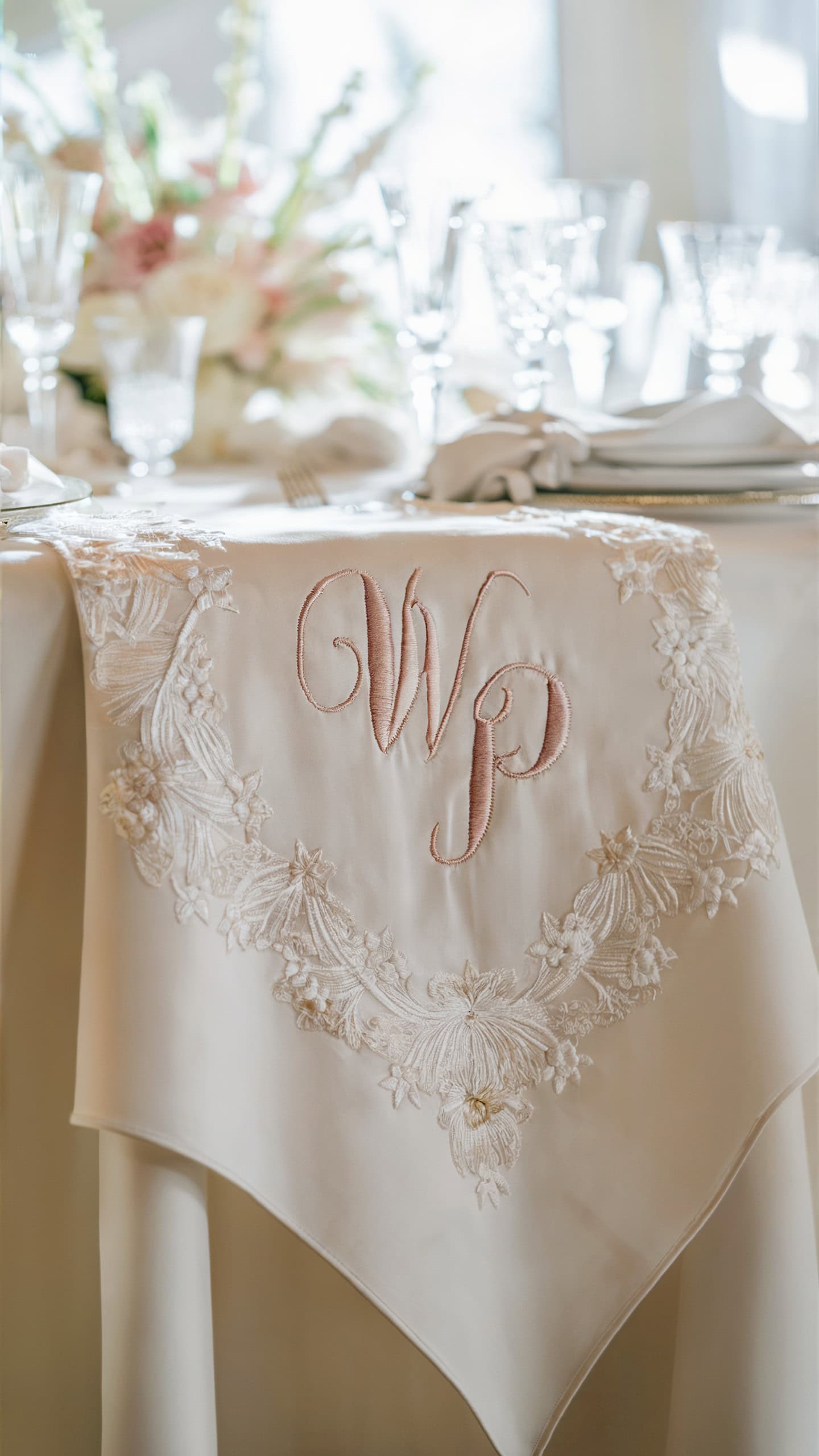 Custom Tablecloths with Initials